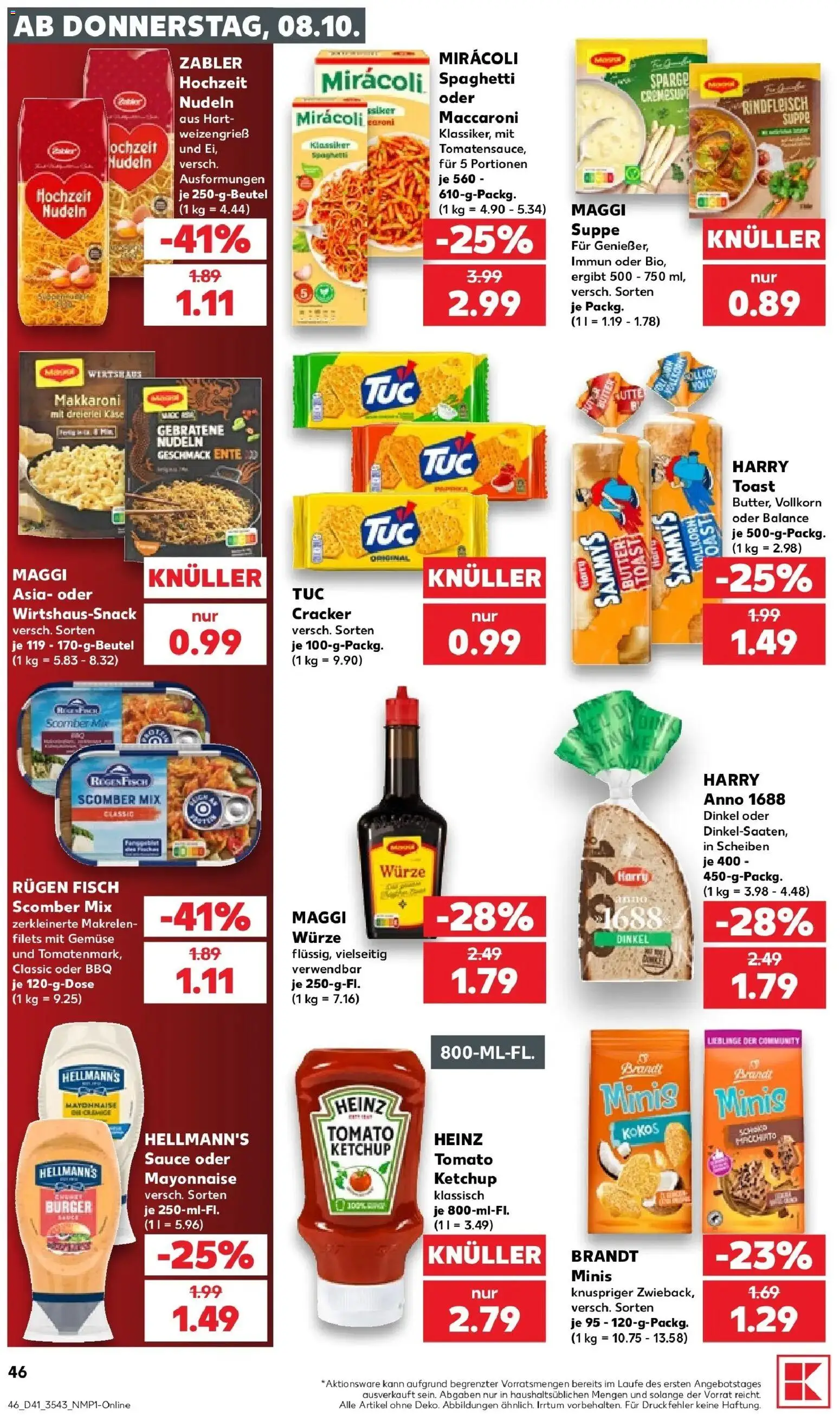 Prospekt Kaufland ab 05.10.2026 » Angebote Online zum Blättern | Seite: 60 | Produkte: Butter, Burger, Nudeln, Ketchup