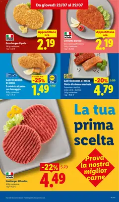 Anteprima del volantino Hamburger di bovino, 400 g confezione valido a partire dal 23/07/2026 | Pagina: 9