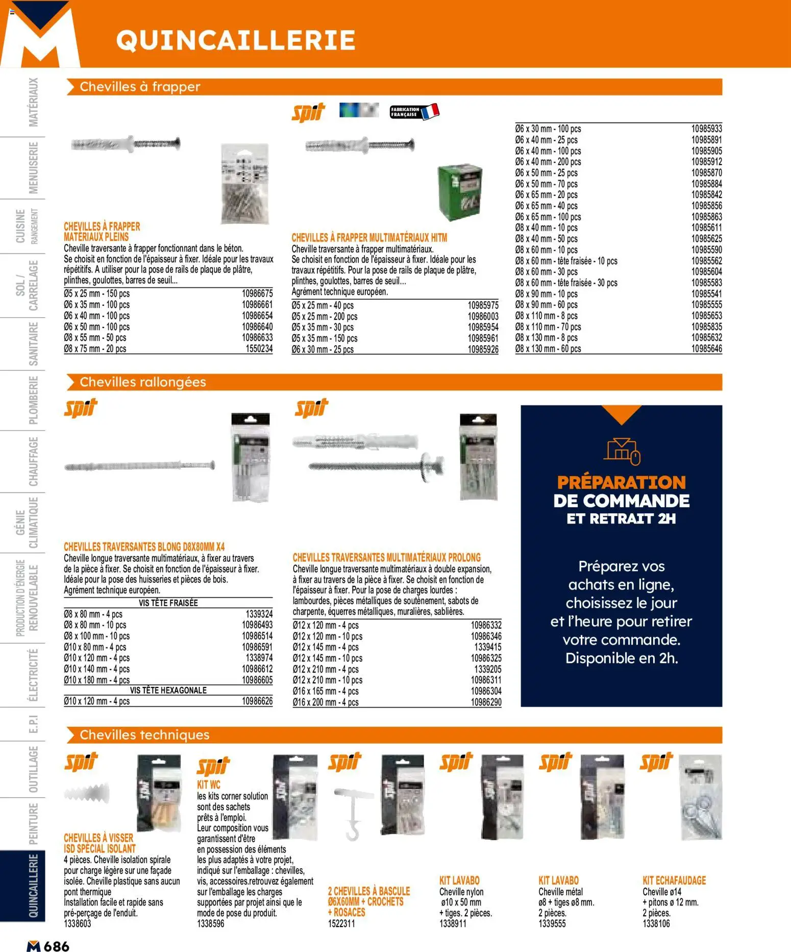 {H1} | Page: 686 | Produits: Échafaudage, Lavabo