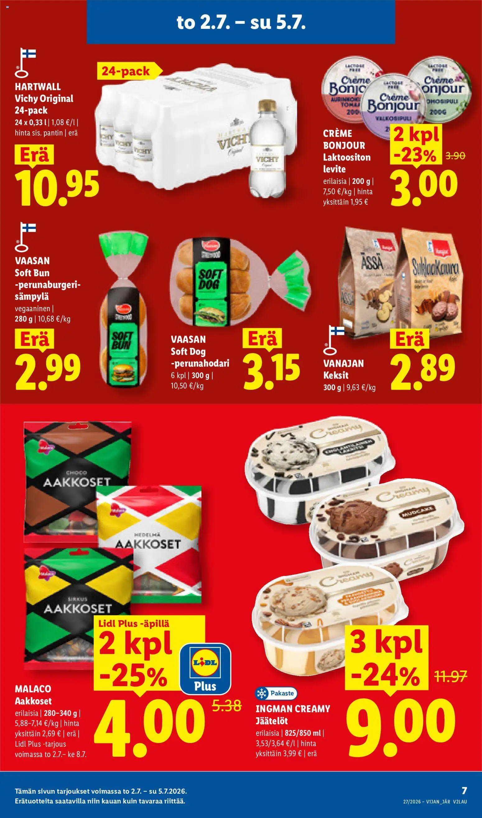 Lidl tarjoukset - Tampere – voimassa 02/07/2026 alkaen | Sivu: 7 | Tuotteet: Keksit, Hot dog