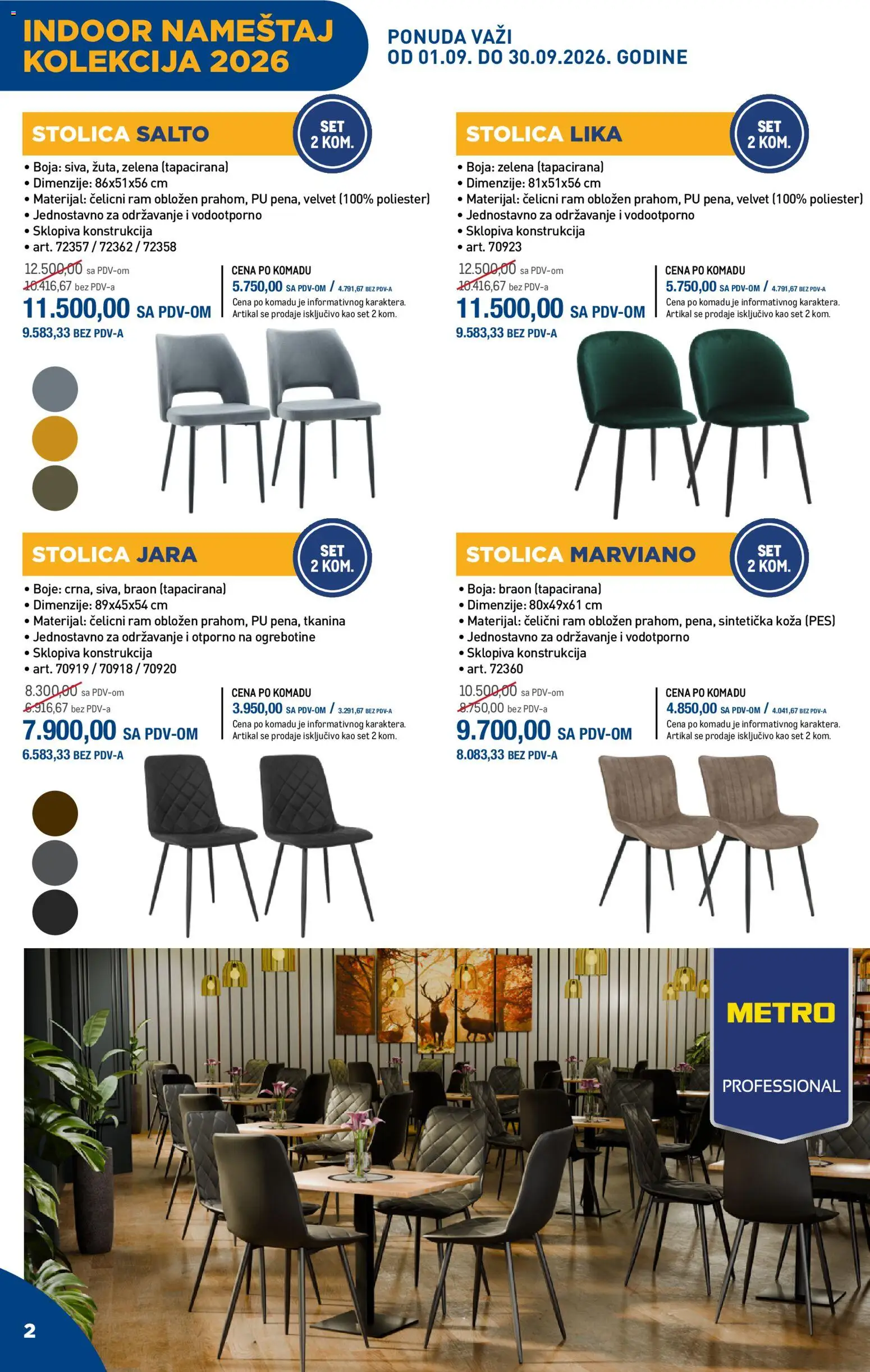 Metro katalog - važi od 01.09.2026 | Strana: 2 | Proizvode: Stolica