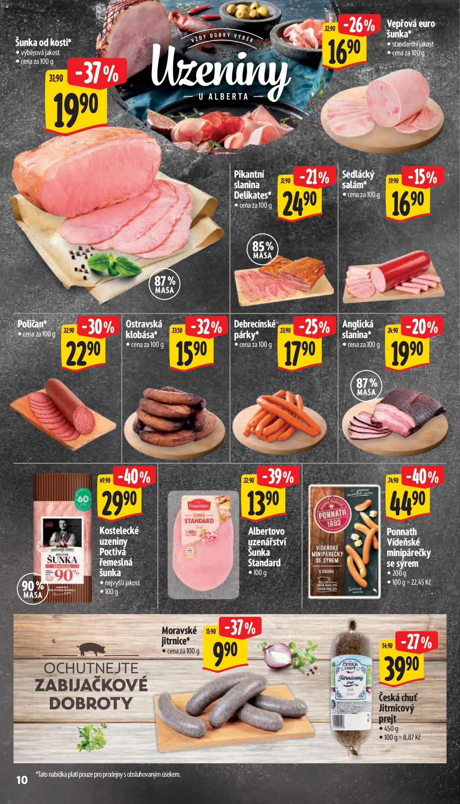 Albert leták - Supermarket  Bohnice od 28.10.2026 | Strana: 16 | Produkty: Šunka, Uzeniny, Slanina