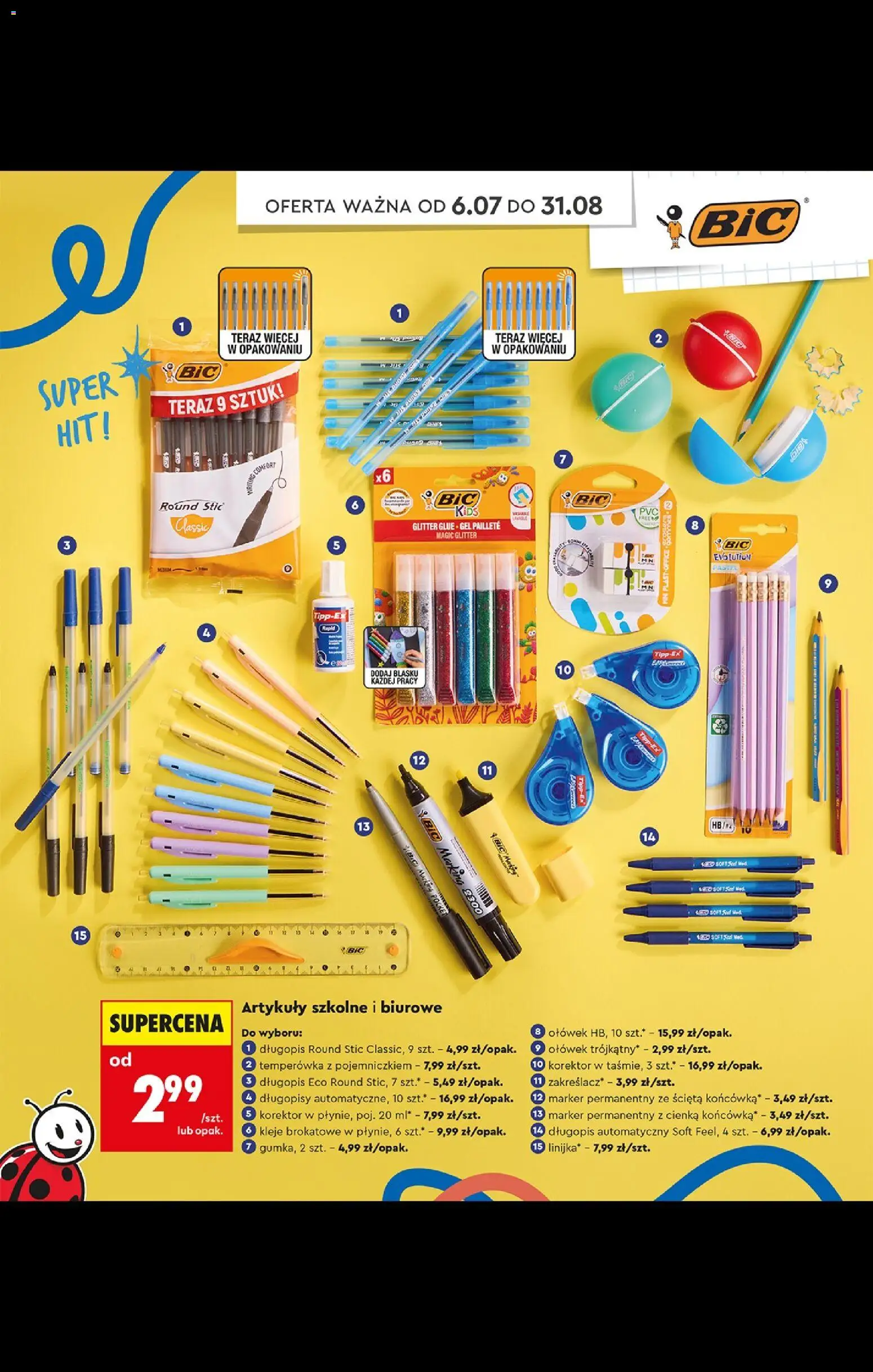 Biedronka gazetka - Powrót Do Szkoły od 06.07.2026 | Strona: 18 | Produkty: Temperówka, Korektor, Artykuły szkolne