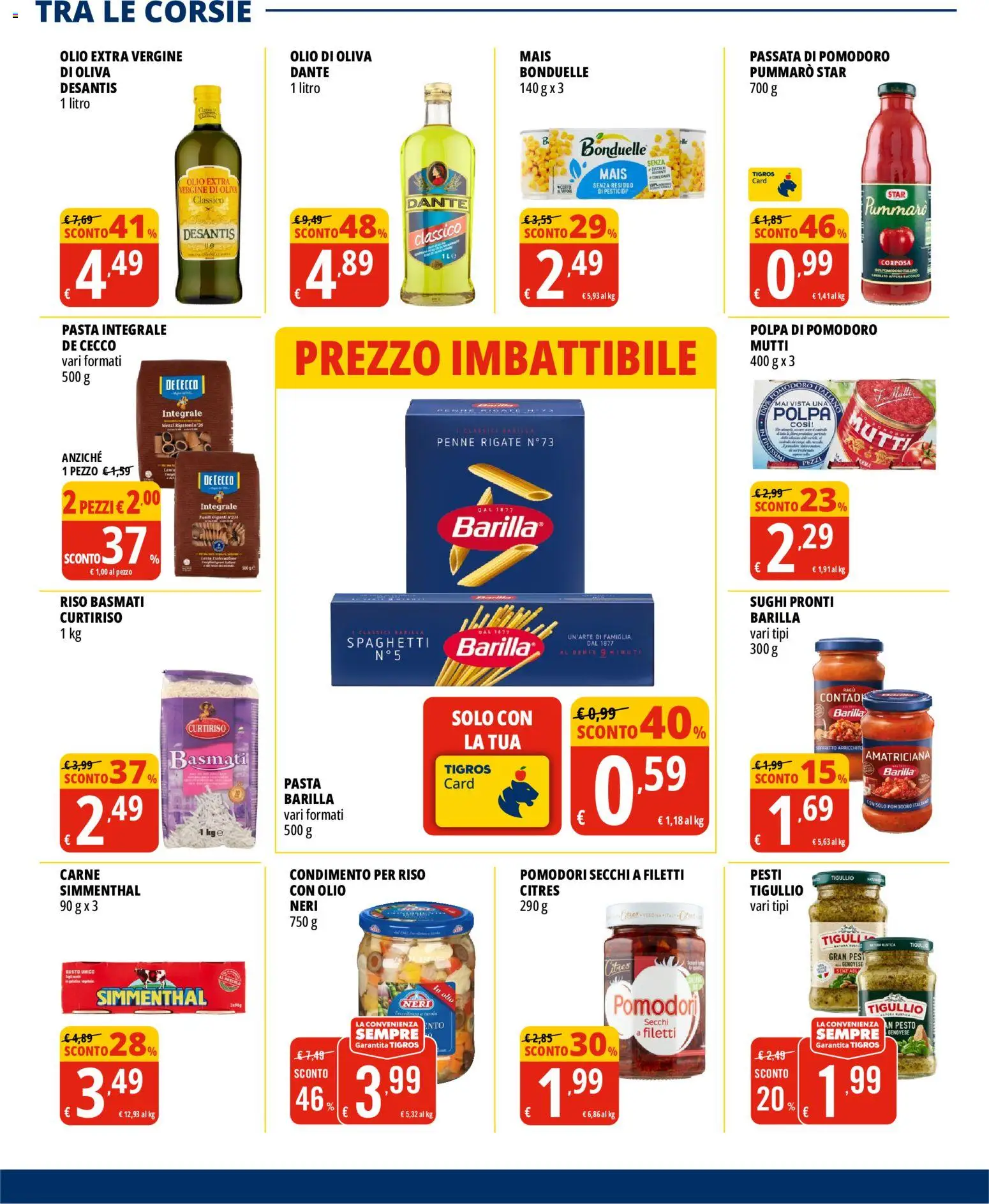Volantino Tigros del 19.05.2026 | Pagina: 13 | Prodotti: Riso, Pesto, Passata di pomodoro, Olio di Oliva