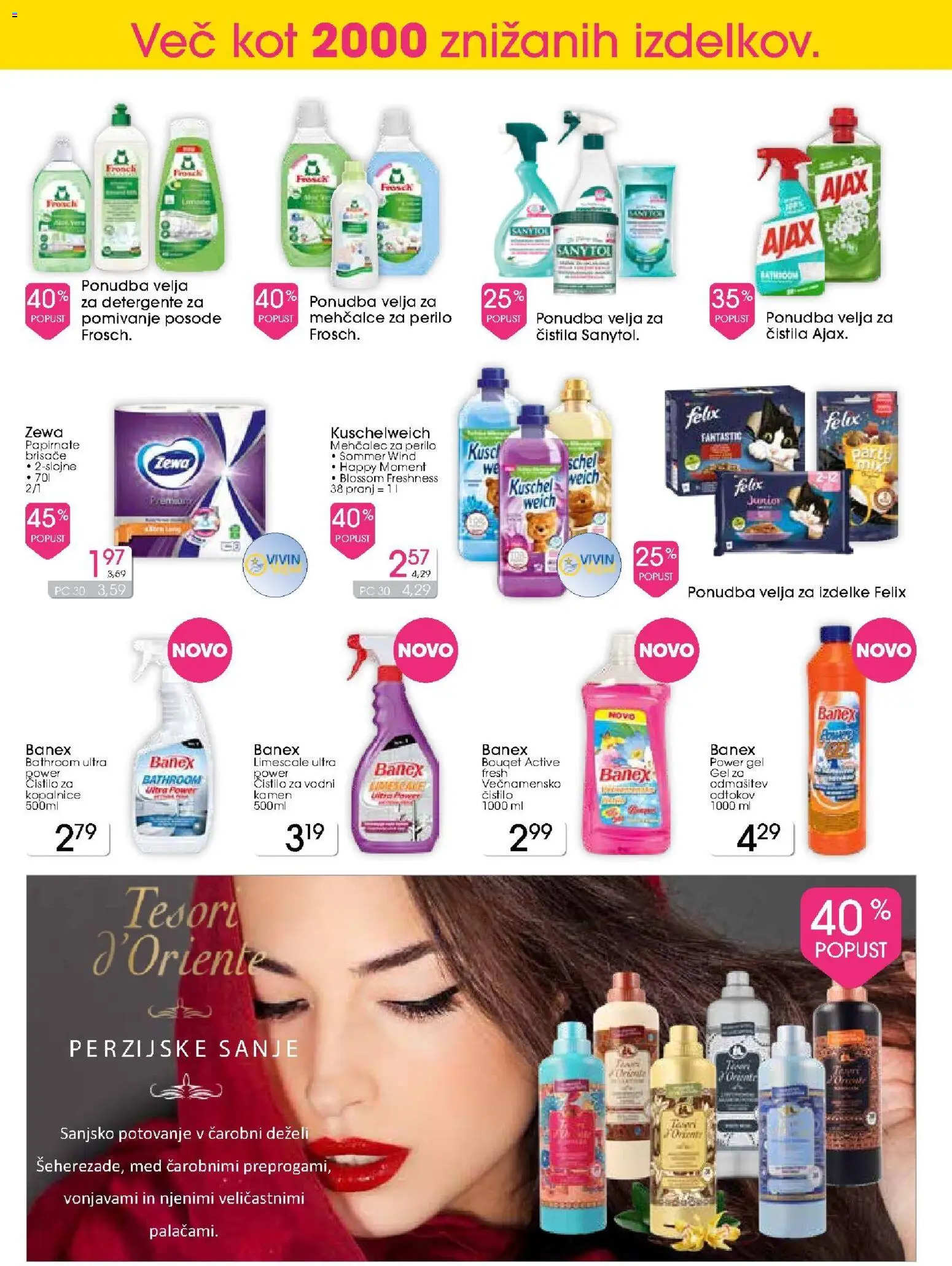 Novi Tuš drogerija katalog ponudbe – veljaven od 10.06.2026 | Stran: 12 | Izdelki: Mehčalec, Čistila, Papirnate brisače, Mehcalec za perilo