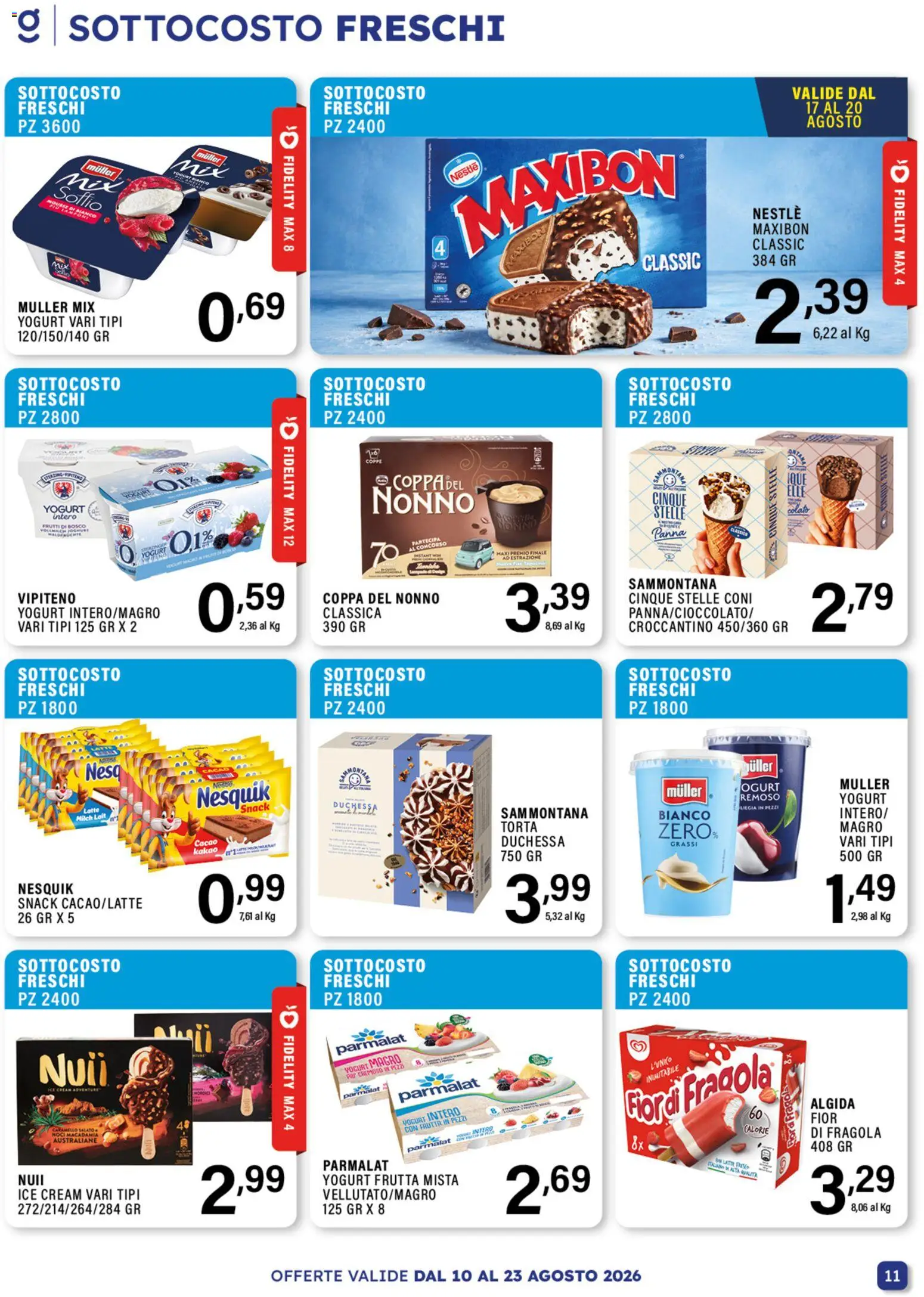 Volantino GECOP del 10/08/2026 | Pagina: 11 | Prodotti: Yogurt, Panna, Noci, Torta