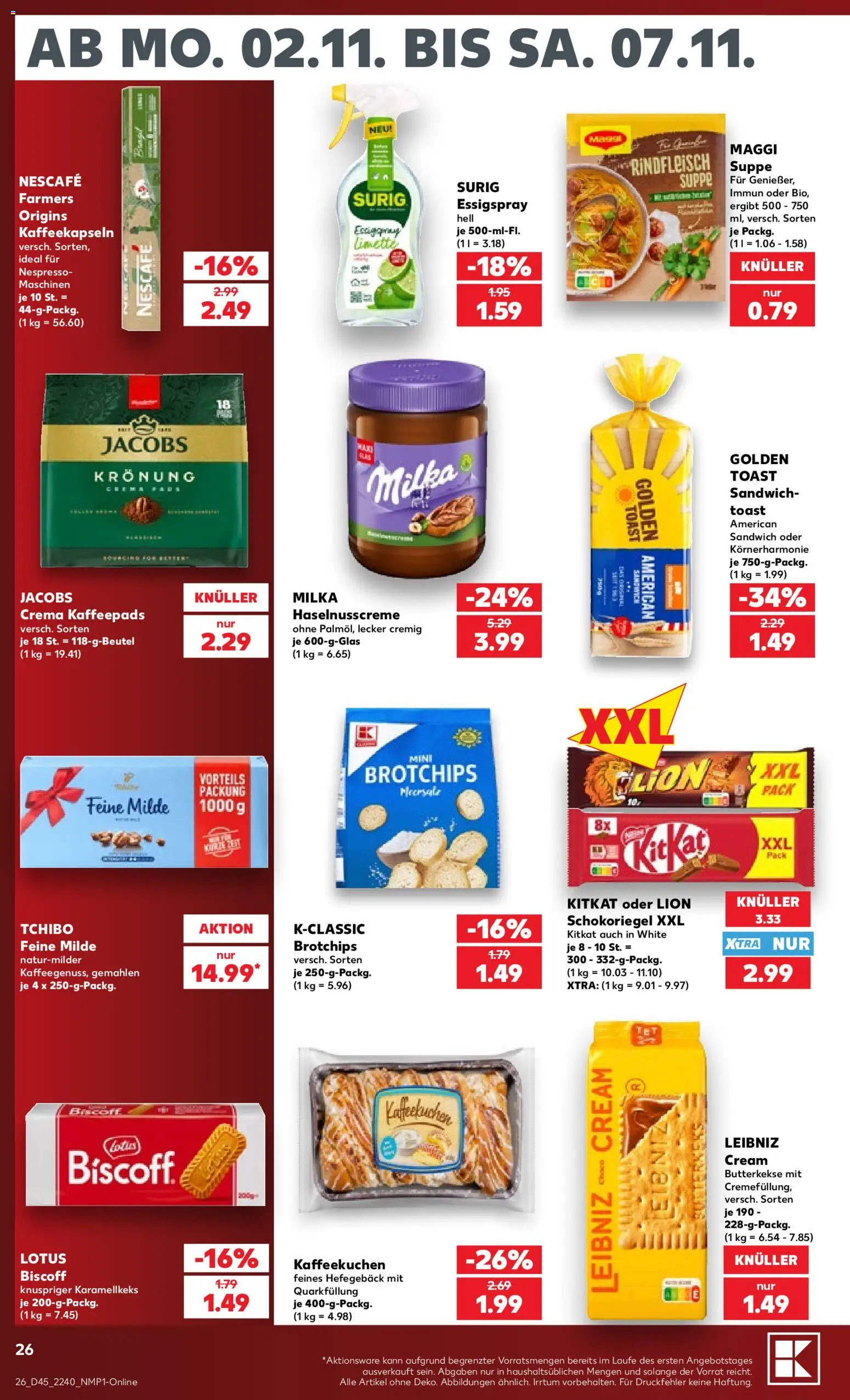 {H1} | Pagina: 26 | Producten: Lotus, Toast, Sandwich, Nescafe