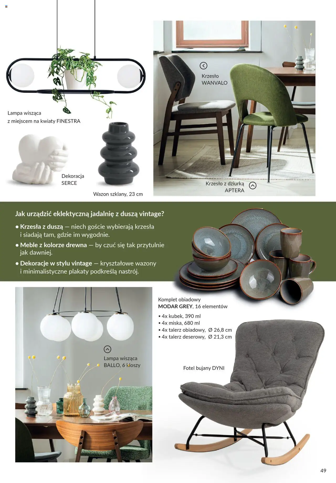 Salony Agata Gazetka - Trendbook od 21.03.2025 | Strona: 49 | Produkty: Fotel, Krzesło, Wazon, Lampa