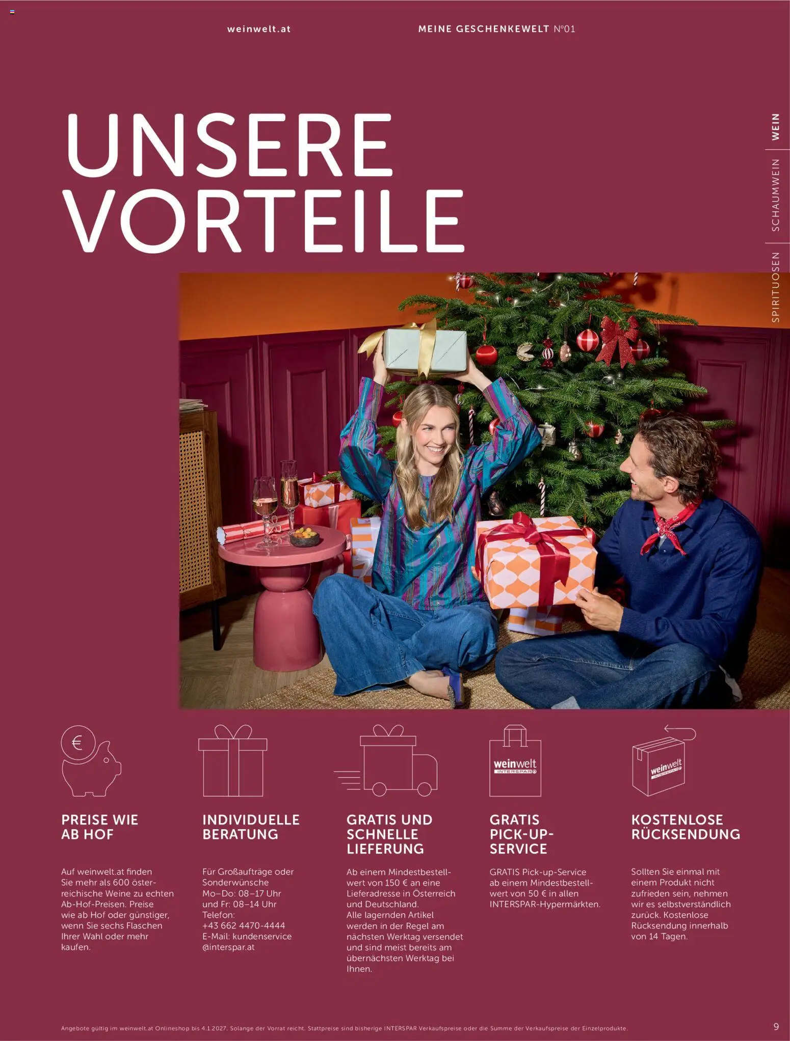Interspar GESCHENKE WELT gültig ab 13.10.2026 | Seite: 9 | Produkte: Telefon, Uhr, Wein