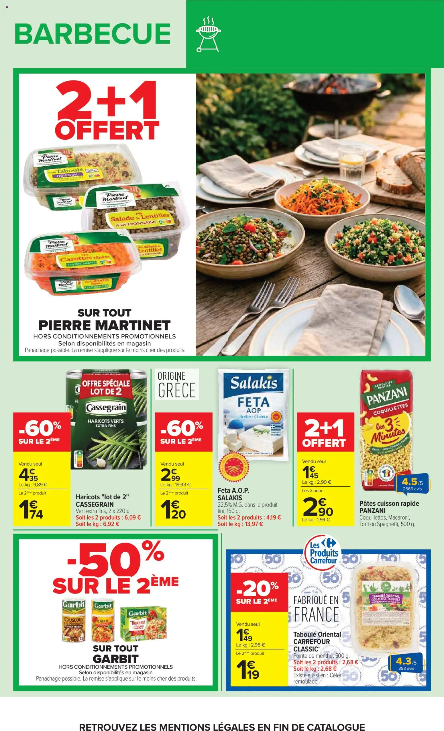 {H1} | Page: 16 | Produits: Salade, Carottes, Haricots verts, Couscous