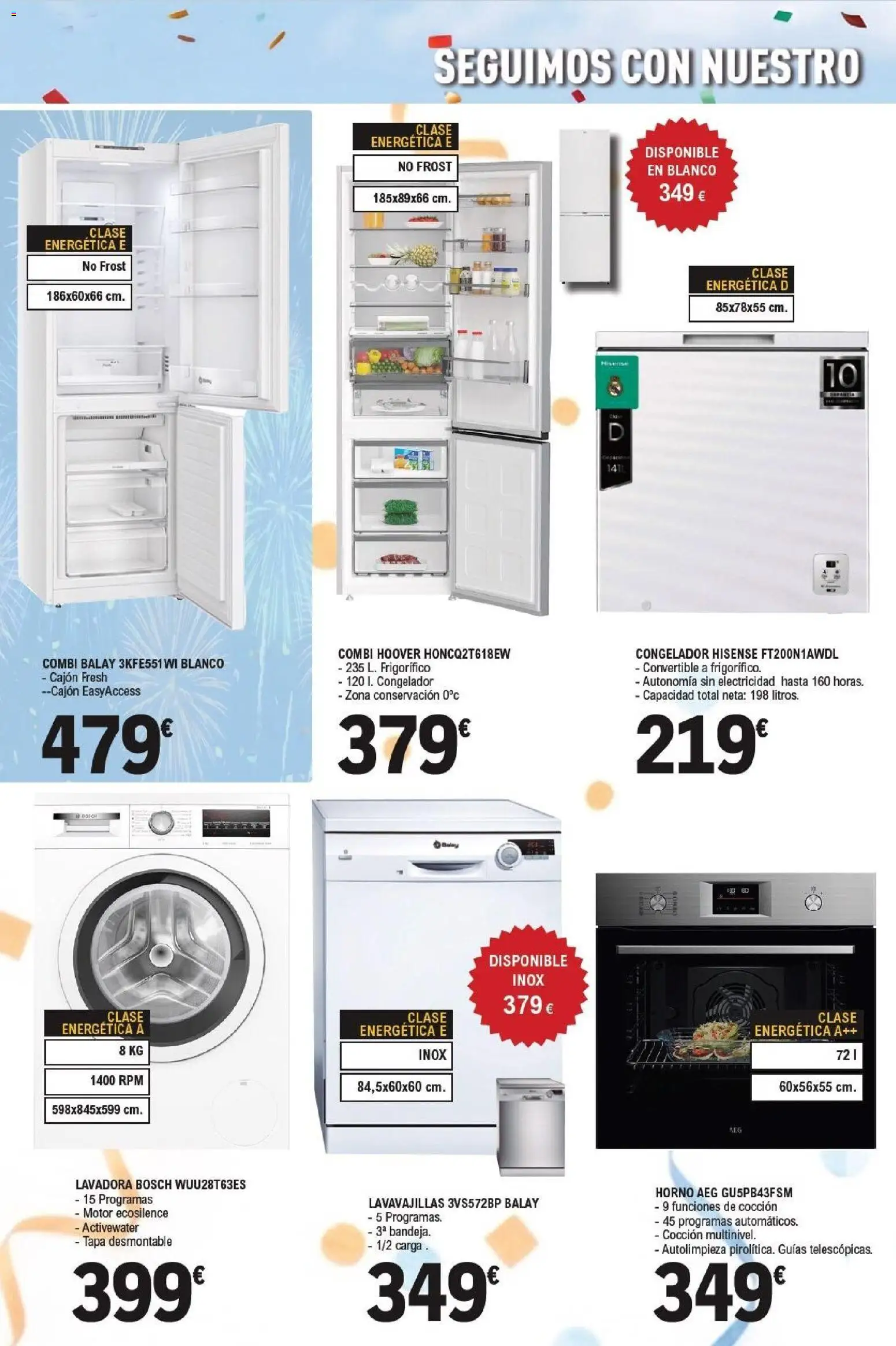 E.Leclerc Aniversario │ válido desde el 29/07/2026 | Página: 30 | Productos: Lavadora, Horno, Lavavajillas, Combi