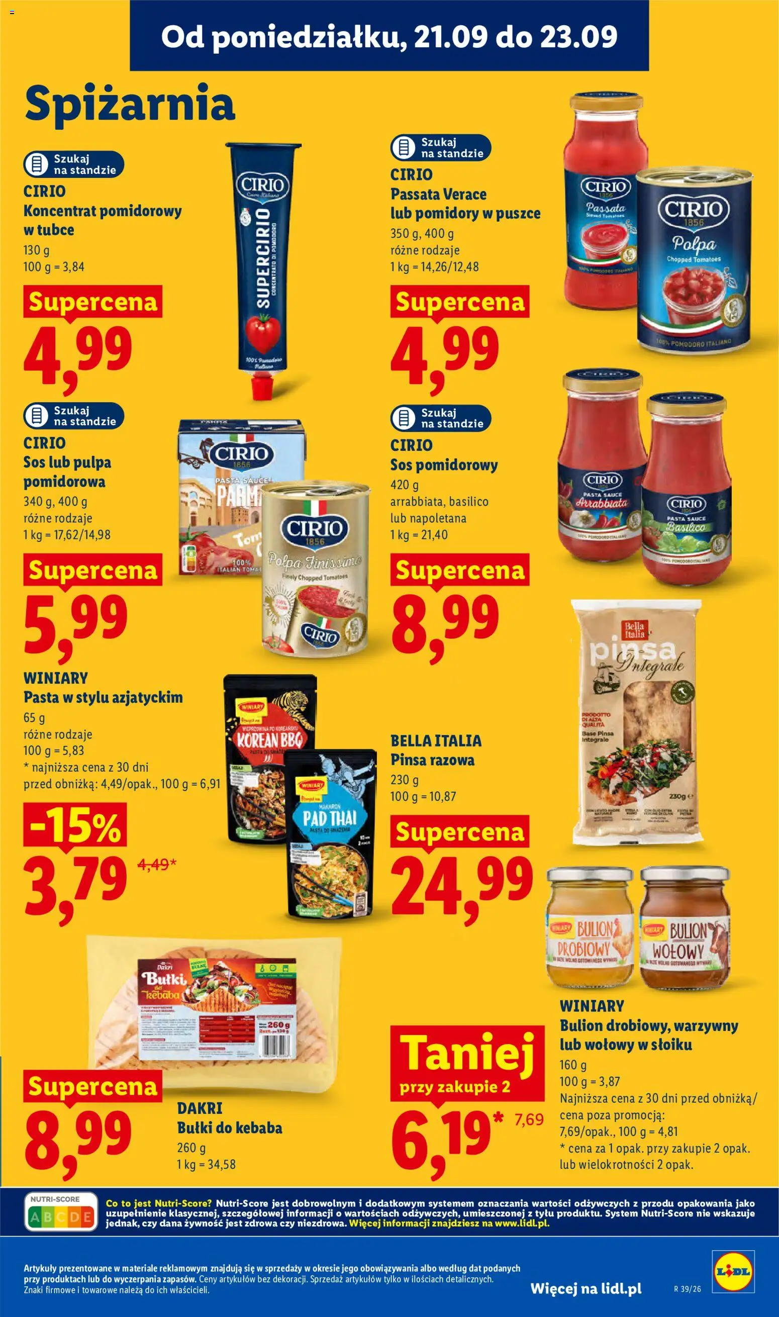 Lidl Polsko leták od 21.09.2026 | Strana: 87 | Produkty: Passata, Pinsa