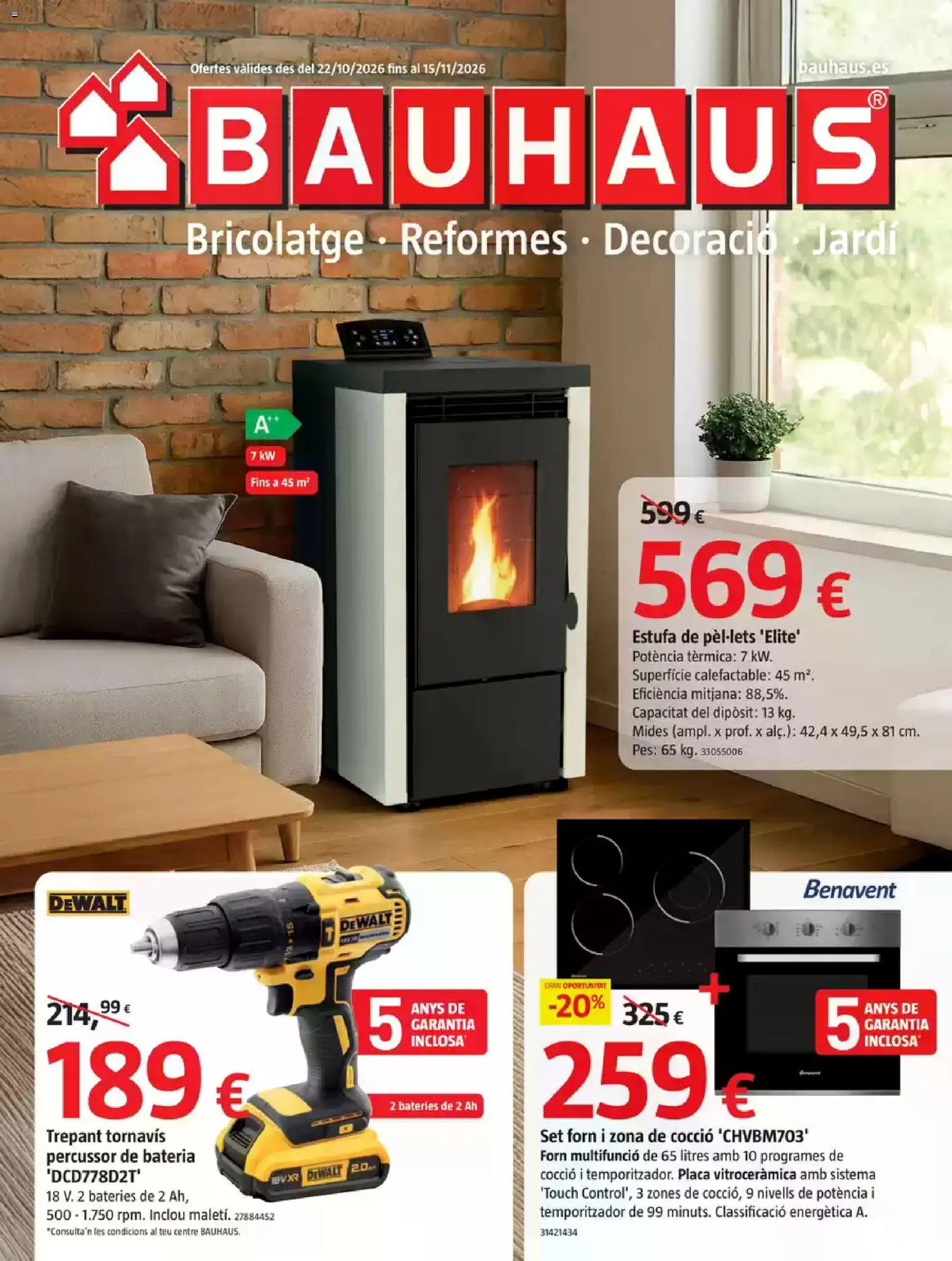 Bauhaus folleto Cat │ válido desde el 22/10/2026 | Página: 1 | Productos: Placa vitrocerámica, Batería