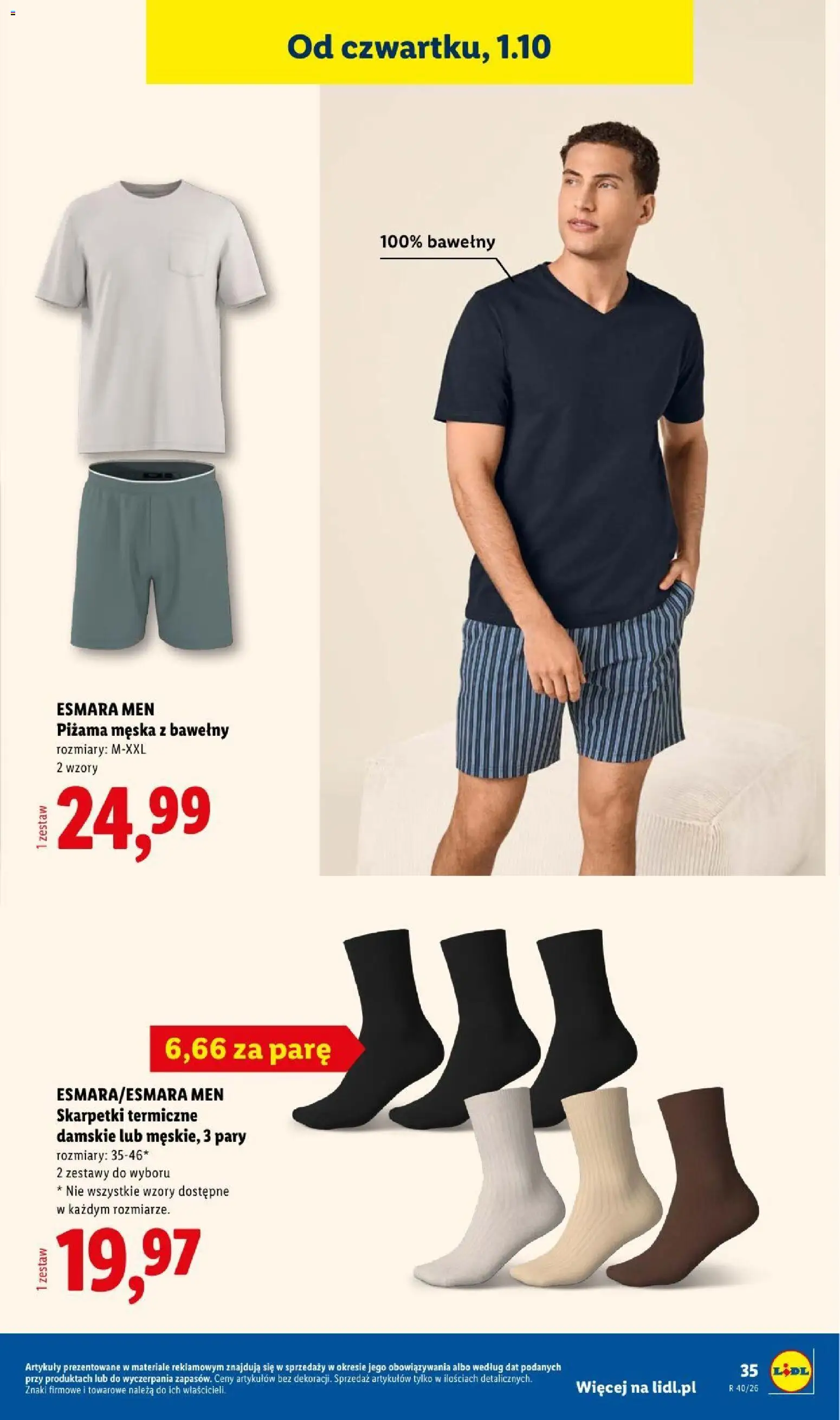 Lidl Katalog od 28.09.2026 | Strona: 43 | Produkty: Piżama, Piżama męska, Skarpetki