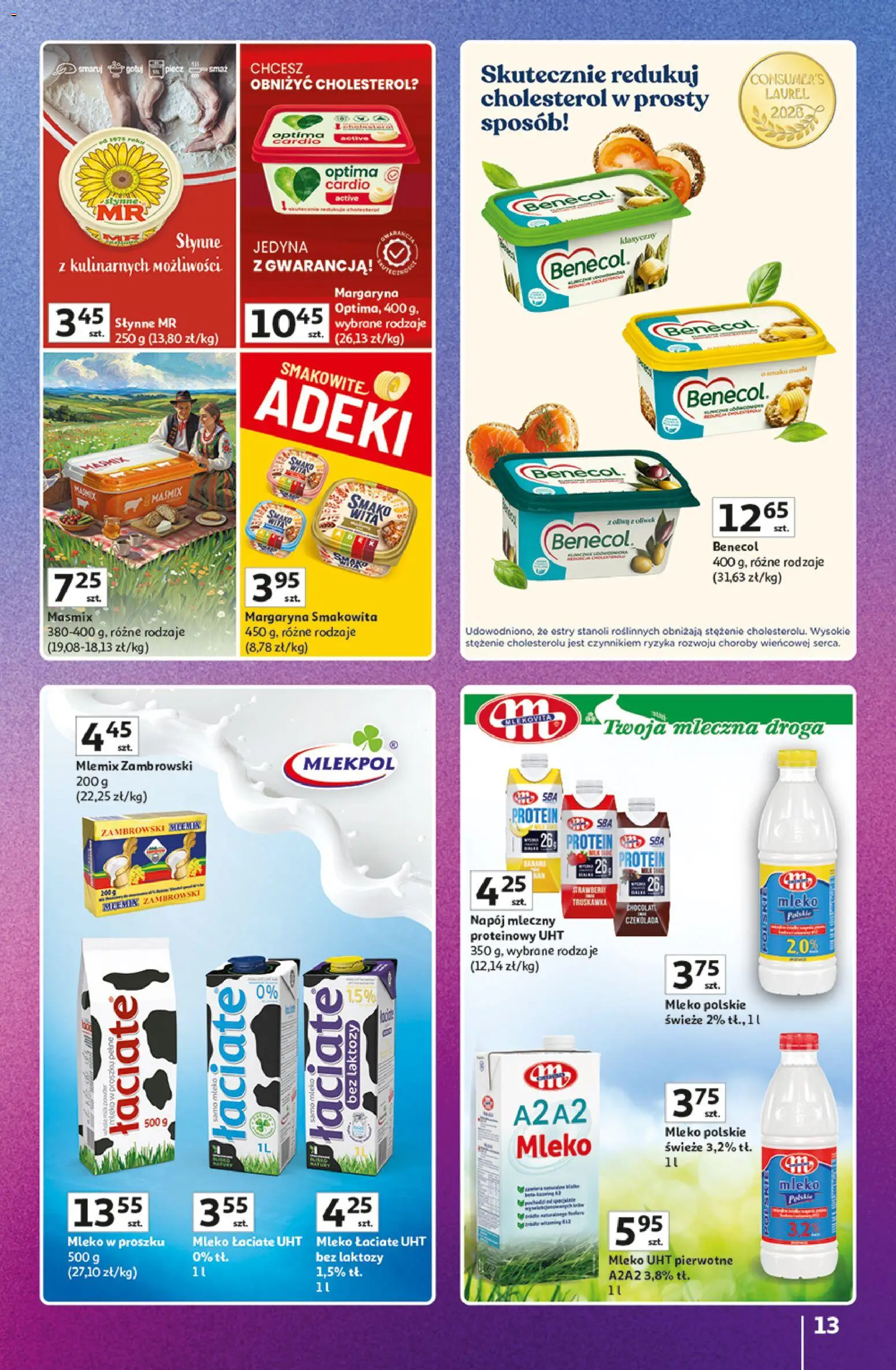 Auchan gazetka - Znane Marki Hipermarket od 11.06.2026 | Strona: 13 | Produkty: Bez laktozy, Margaryna, Mleko, Czekolada