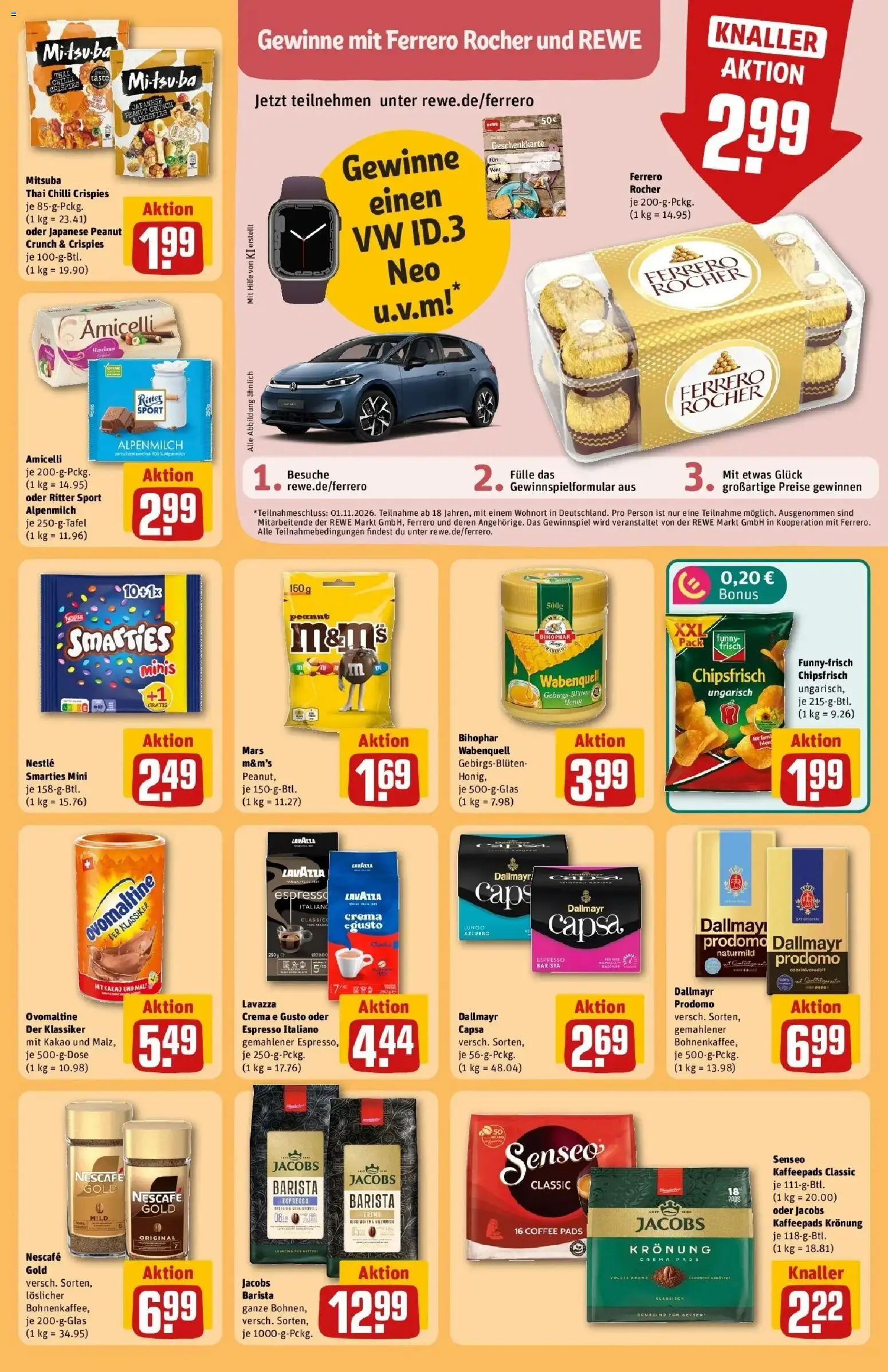 REWE Prospekt ab 28.09.2026 zum Blättern » Angebote | Seite: 29 | Produkte: Senseo, Ferrero rocher, Ritter sport, Dallmayr