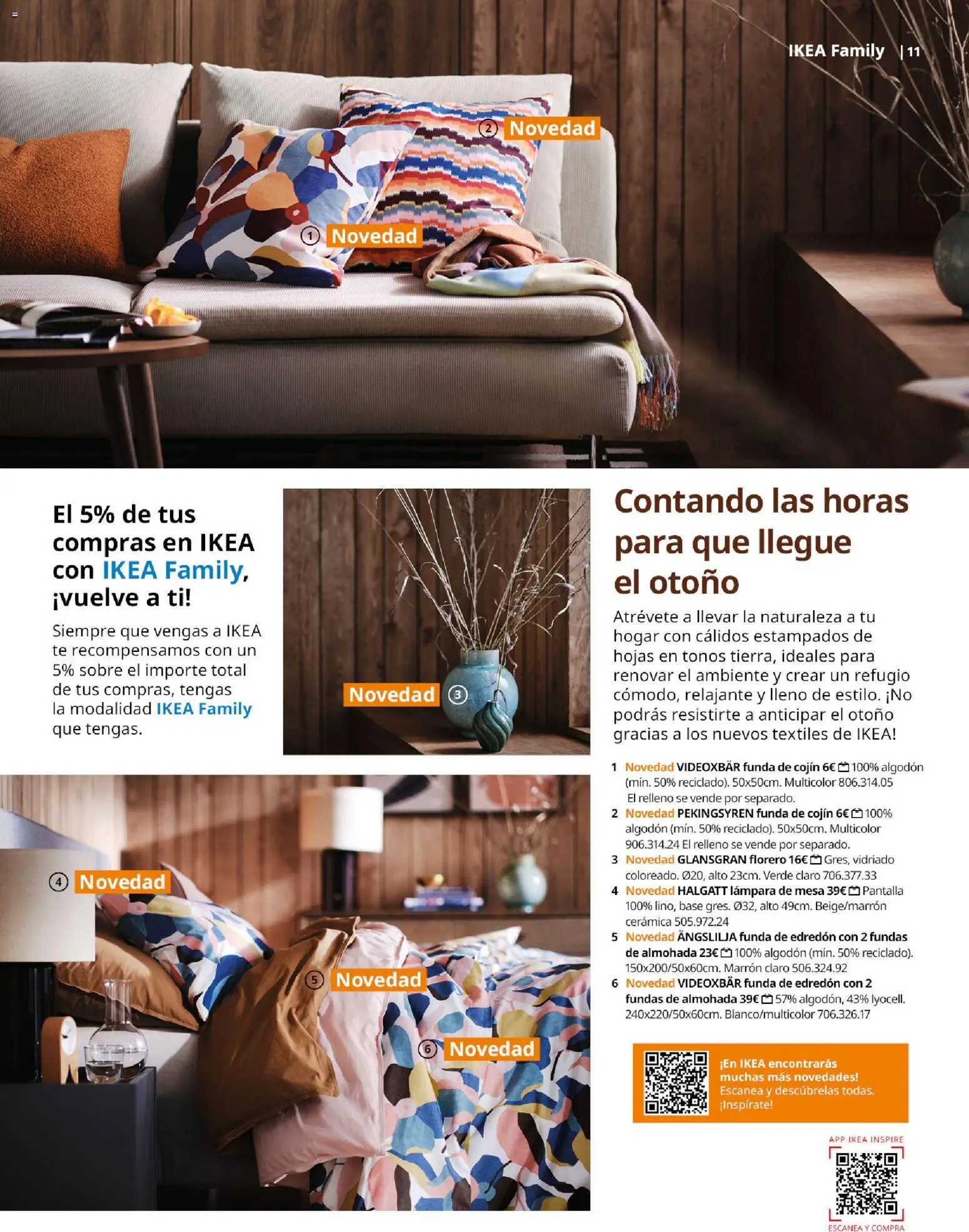 IKEA - IKEA Family Magazine │ válido desde el 01/07/2026 | Página: 11 | Productos: Edredón, Funda, Mesa, Lámpara
