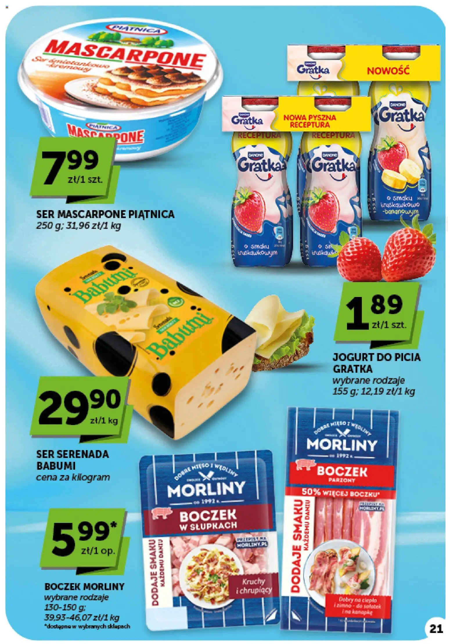 Euro Sklep gazetka - Market od 01.10.2026 | Strona: 21 | Produkty: Boczek, Mascarpone, Jogurt, Ser mascarpone