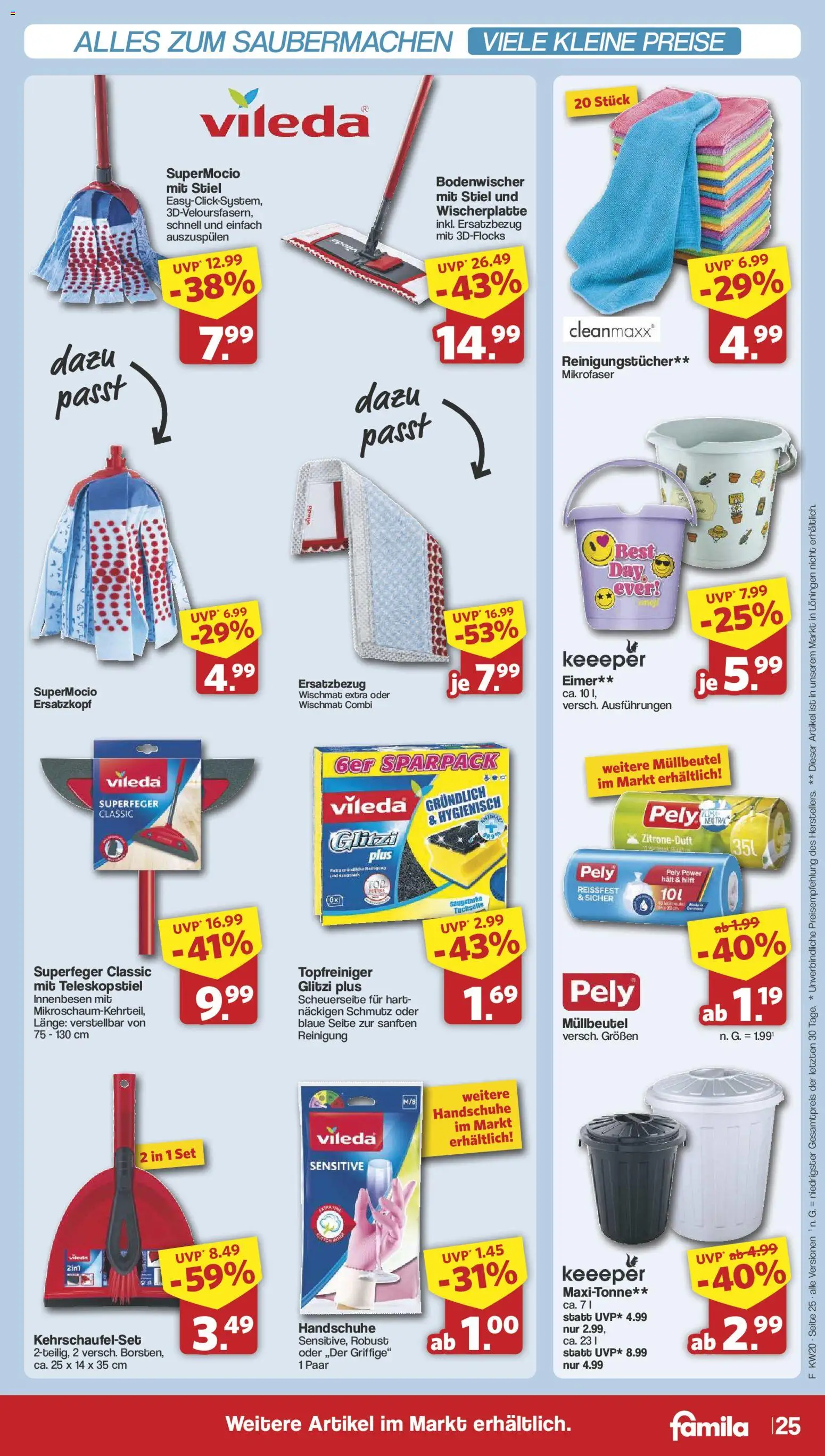 Famila Nordwest Prospekt 	 – gültig ab 11.05.2026 | Seite: 25 | Produkte: Reinigungstücher, Handschuhe