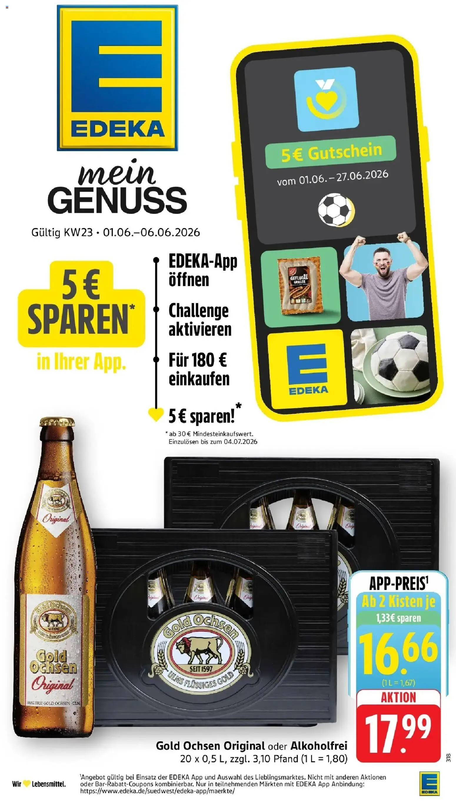 Edeka Prospekt Ulm-Lehr – gültig ab 01.06.2026 | Seite: 1 | Produkte: Griller