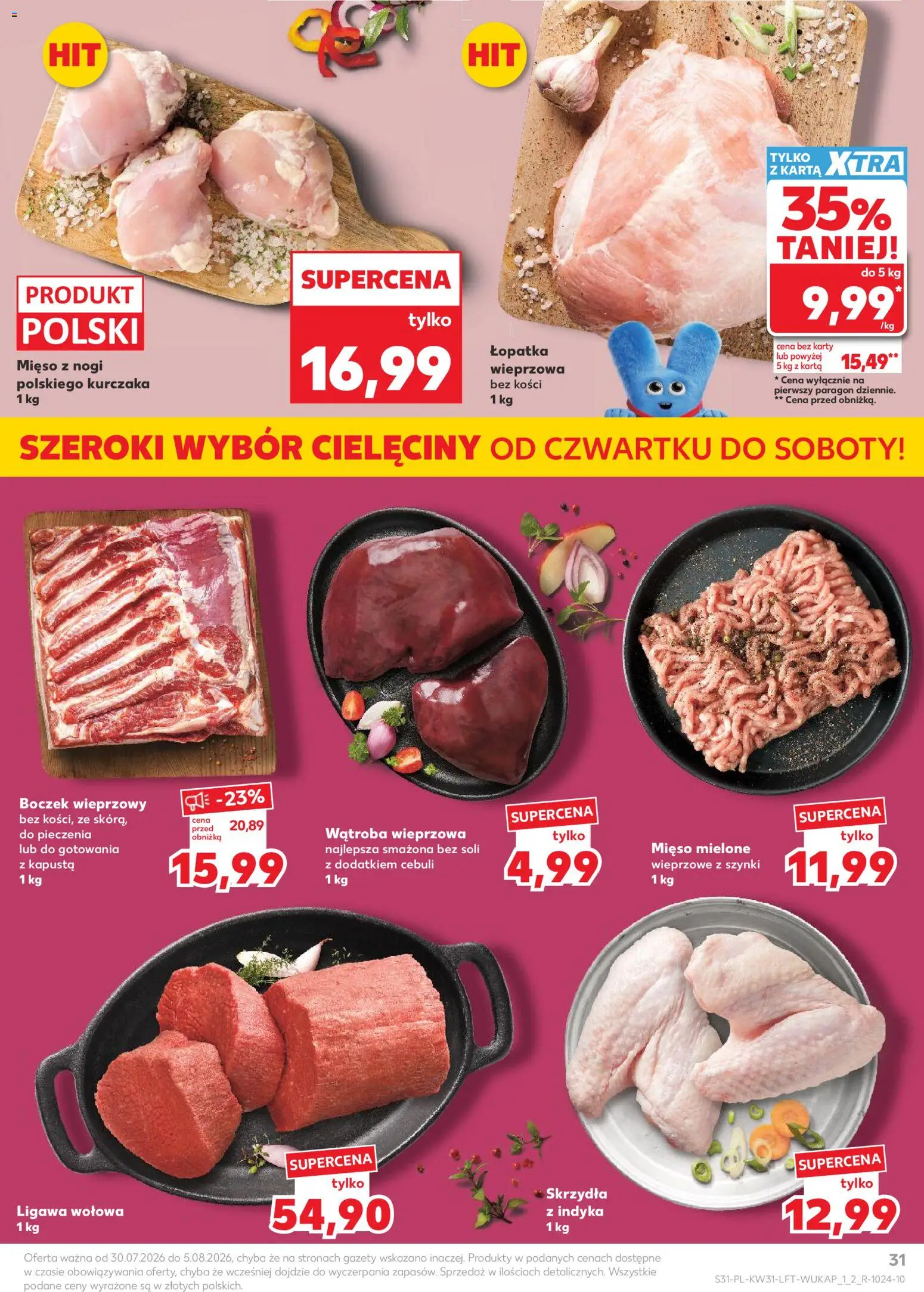 Kaufland gazetka od 30.07.2026 | Strona: 31 | Produkty: Kapusta, Mięso, Boczek, Łopatka wieprzowa