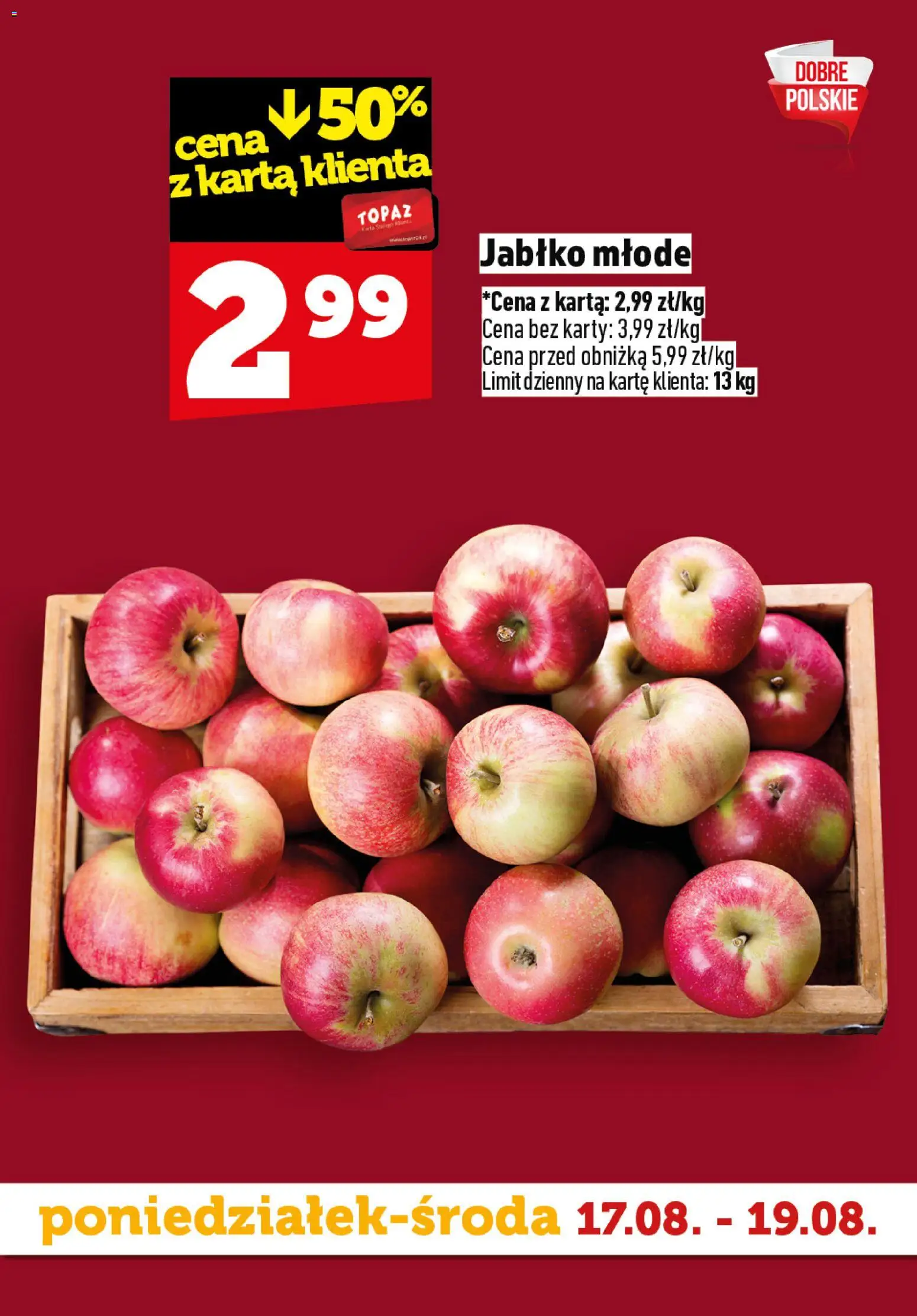 Topaz gazetka - Superstart tygodnia od 17.08.2026 | Strona: 6 | Produkty: Karta