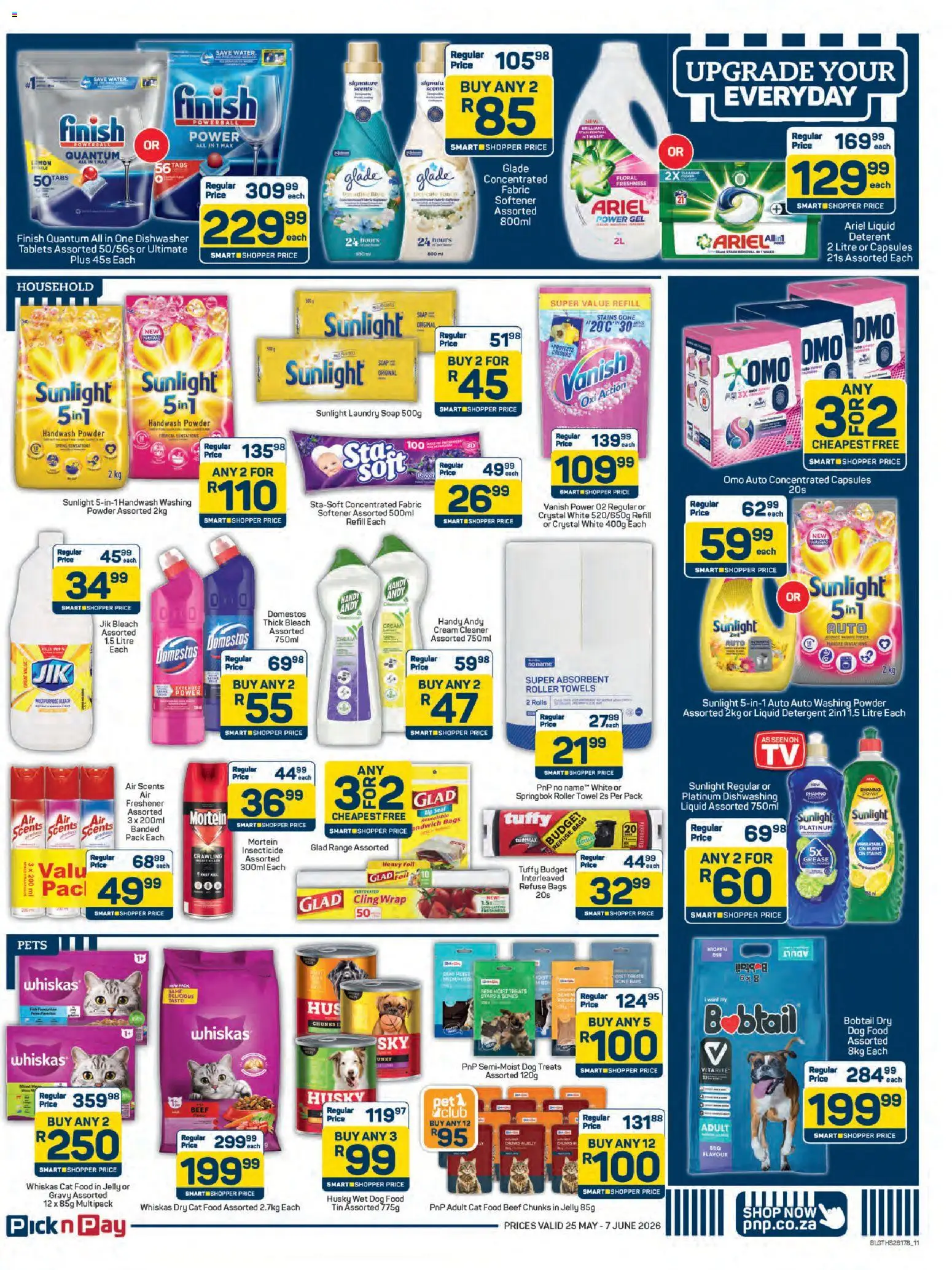 New Pick n Pay catalogue – valid from 25.05.2026 | Page: 11 | Products: Dishwasher, Beef, Cream, Washing powder
