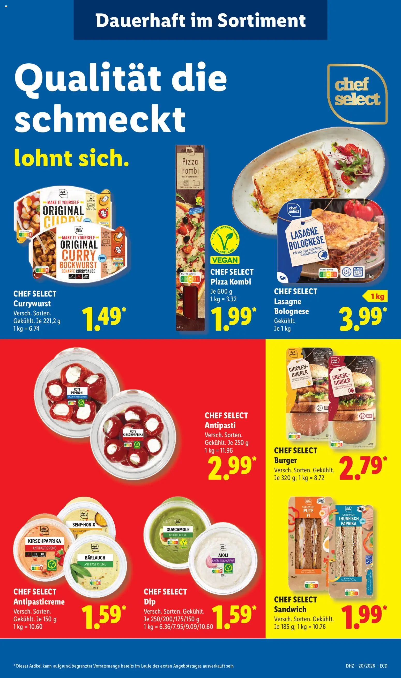 Lidl Prospekt – gültig ab 11.05.2026 | Seite: 25 | Produkte: Bockwurst, Creme, Paprika, Hackfleisch