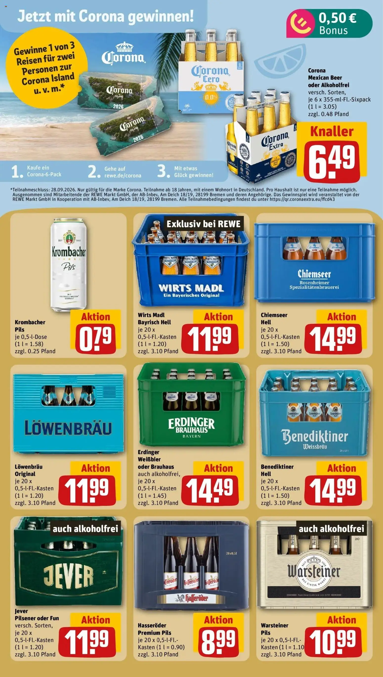 Rewe Prospekt München – gültig ab 27.07.2026 | Seite: 17 | Produkte: Erdinger, Weißbier, Jever, Krombacher