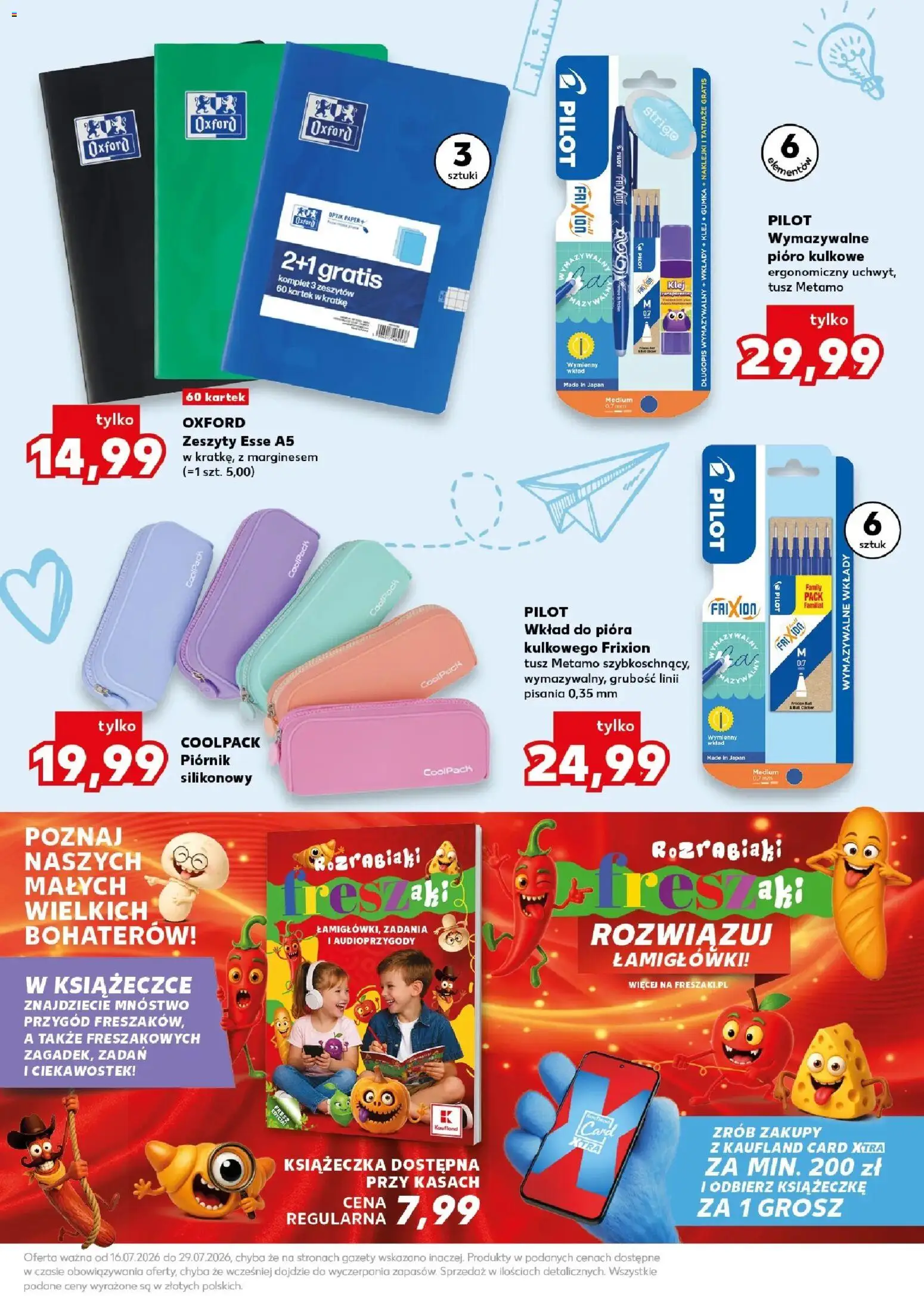 Kaufland gazetka - Katalog artykułów szkolnych od 16.07.2026 | Strona: 32 | Produkty: Gazety, Naklejki, Zeszyty, Piórnik