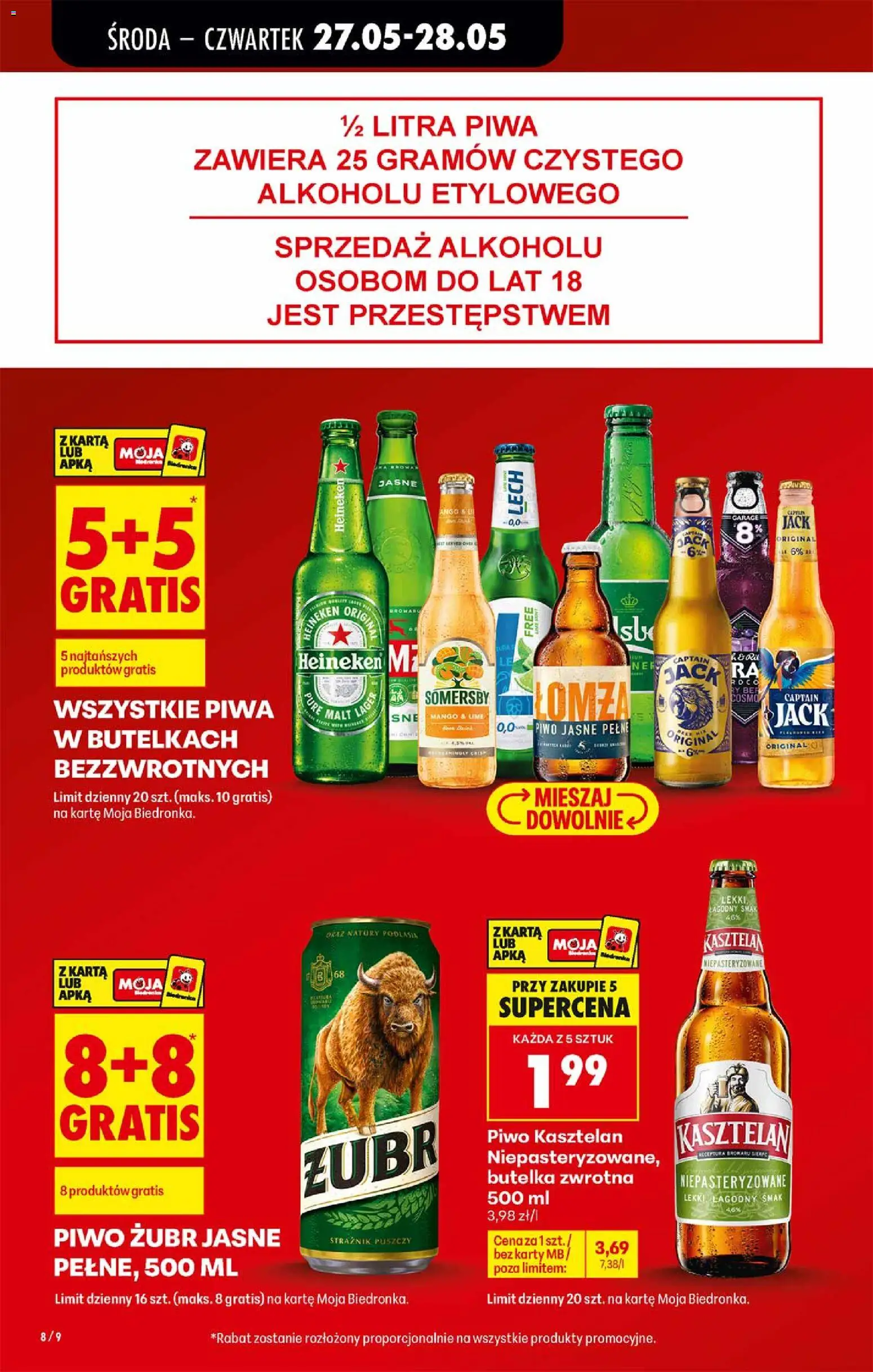 Biedronka gazetka od środy od 27.05.2026 | Strona: 8 | Produkty: Mango, Piwo, Somersby, Heineken