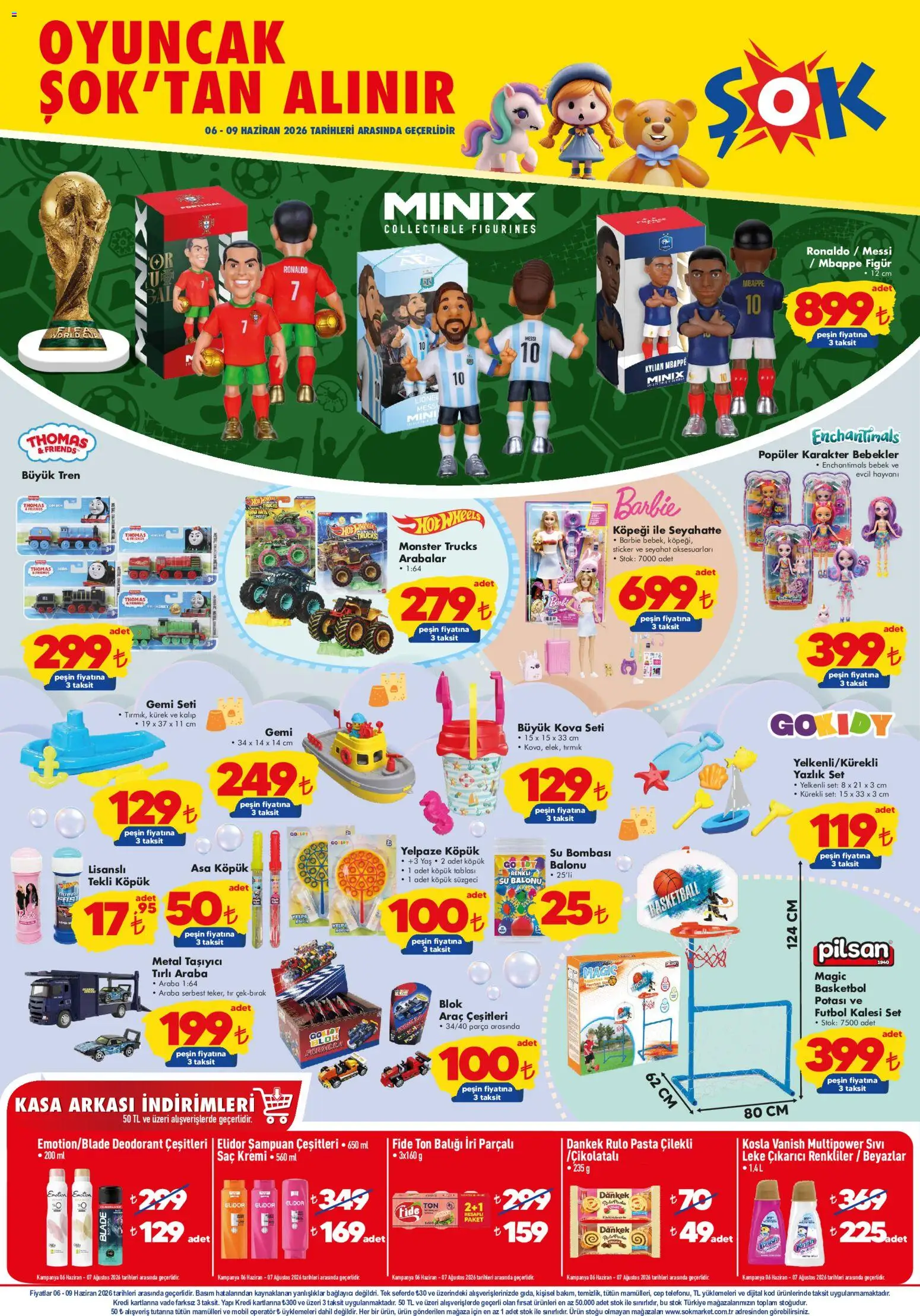 Şok Market - Hafta sonu fırsatları - 06.06.2026 tarihinden itibaren geçerlidir | Sayfa: 1 | Ürünler: Şampuan, Deodorant, Leke çıkarıcı, Bağlayıcı