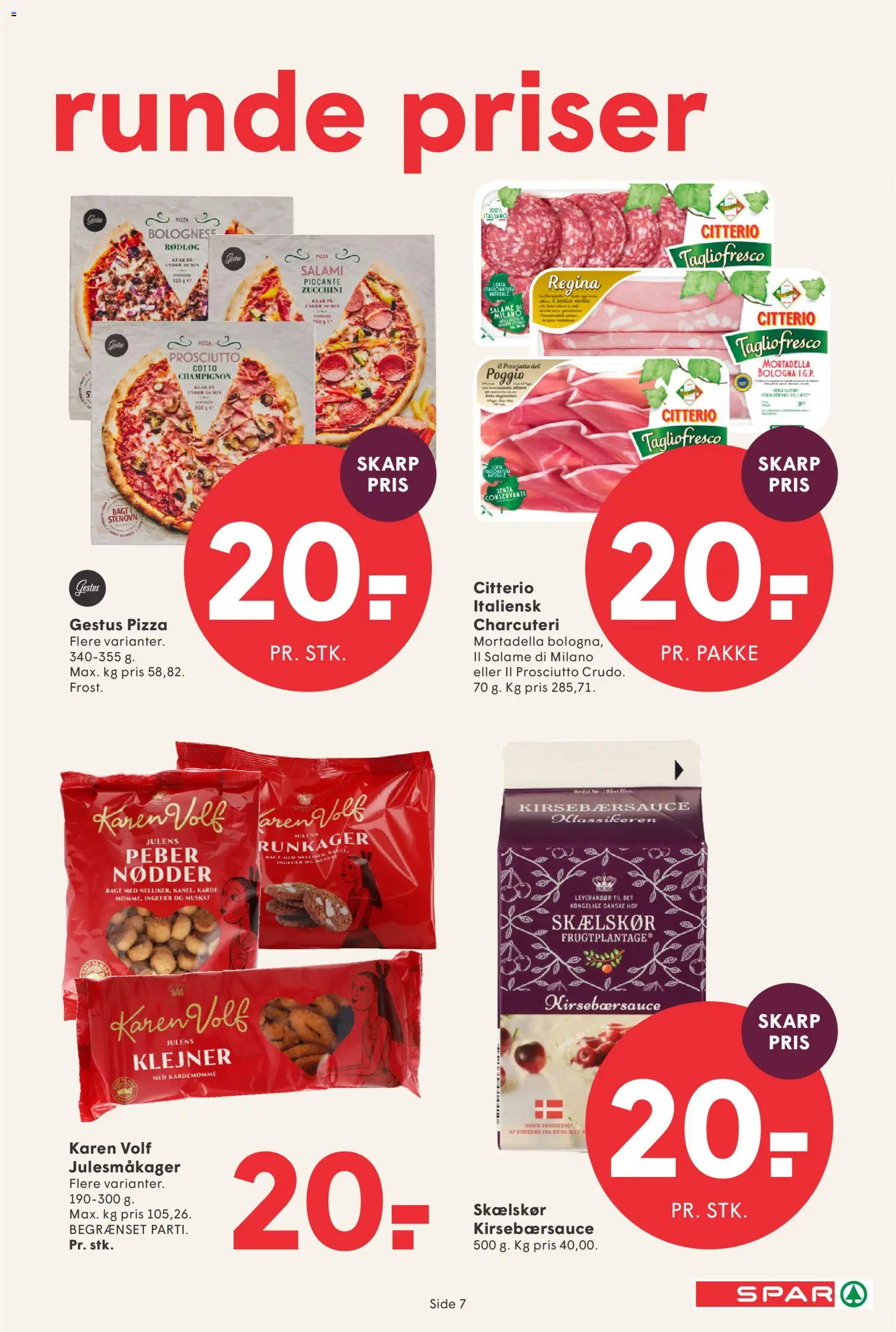 Spar tilbudsavis – gyldig fra 23/10/2026 | Side: 7 | Produkter: Salami, Pizza, Rødløg, Peber