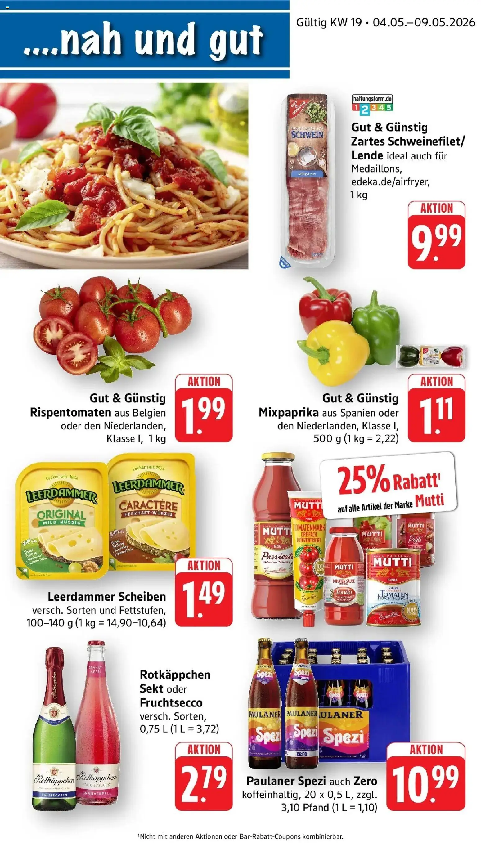 nah & gut Prospekt Gengenbach – gültig ab 04.05.2026 | Seite: 1 | Produkte: Rotkappchen sekt, Granatapfel, Paulaner spezi, Tomaten