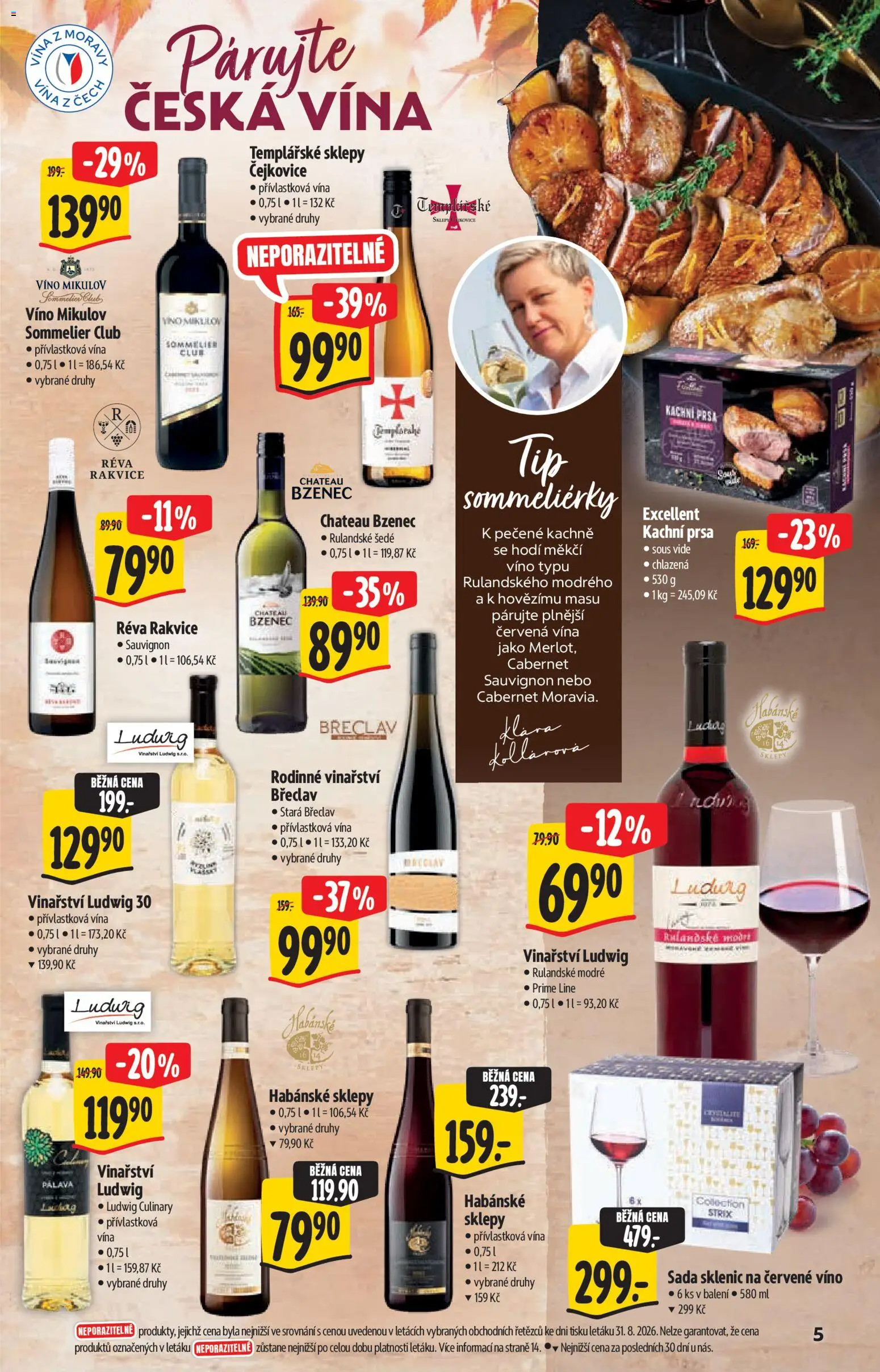 Albert katalog - Hypermarket - Víno od 09.09.2026 | Strana: 5 | Produkty: Víno, Habánské sklepy, Cabernet Sauvignon, Kachní prsa