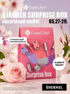 Crystal Nails Ajándék surprise box - amely érvényes a következő dátumtól: 27.05.2026