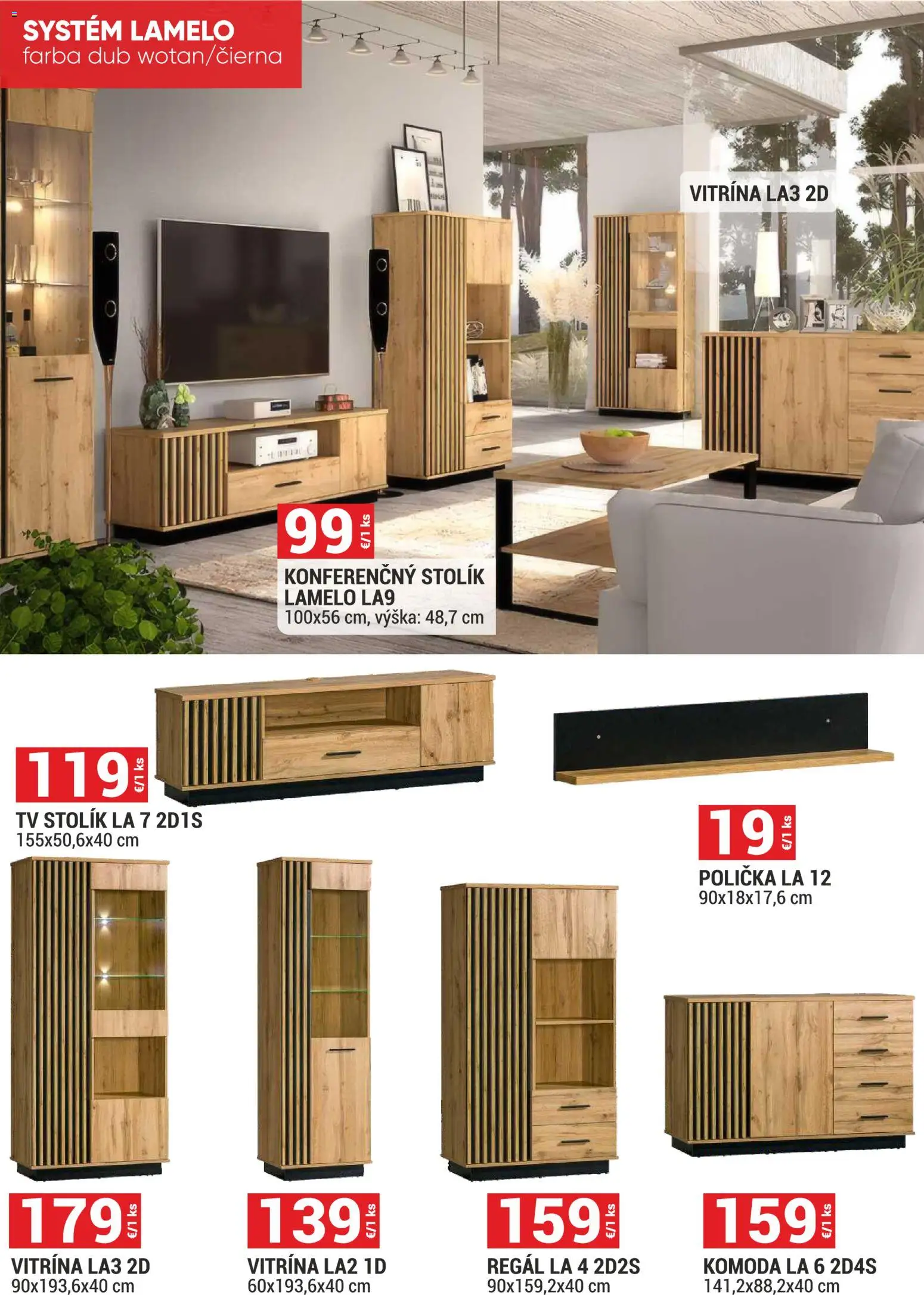 Nové Merkury Market akcie – leták je platný od 01.07.2026 | Strana: 4 | Produkty: Tv, Tv stolik, Regál, Komoda