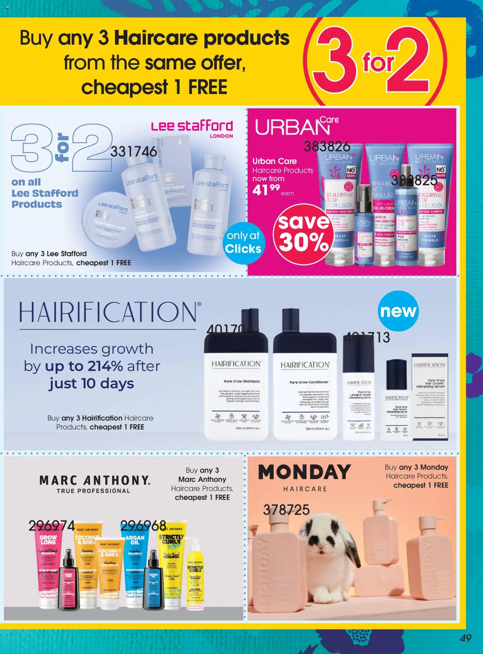 New Clicks catalogue – valid from 21.05.2026 | Page: 49 | Products: Serum, Shampoo, Conditioner, Mask