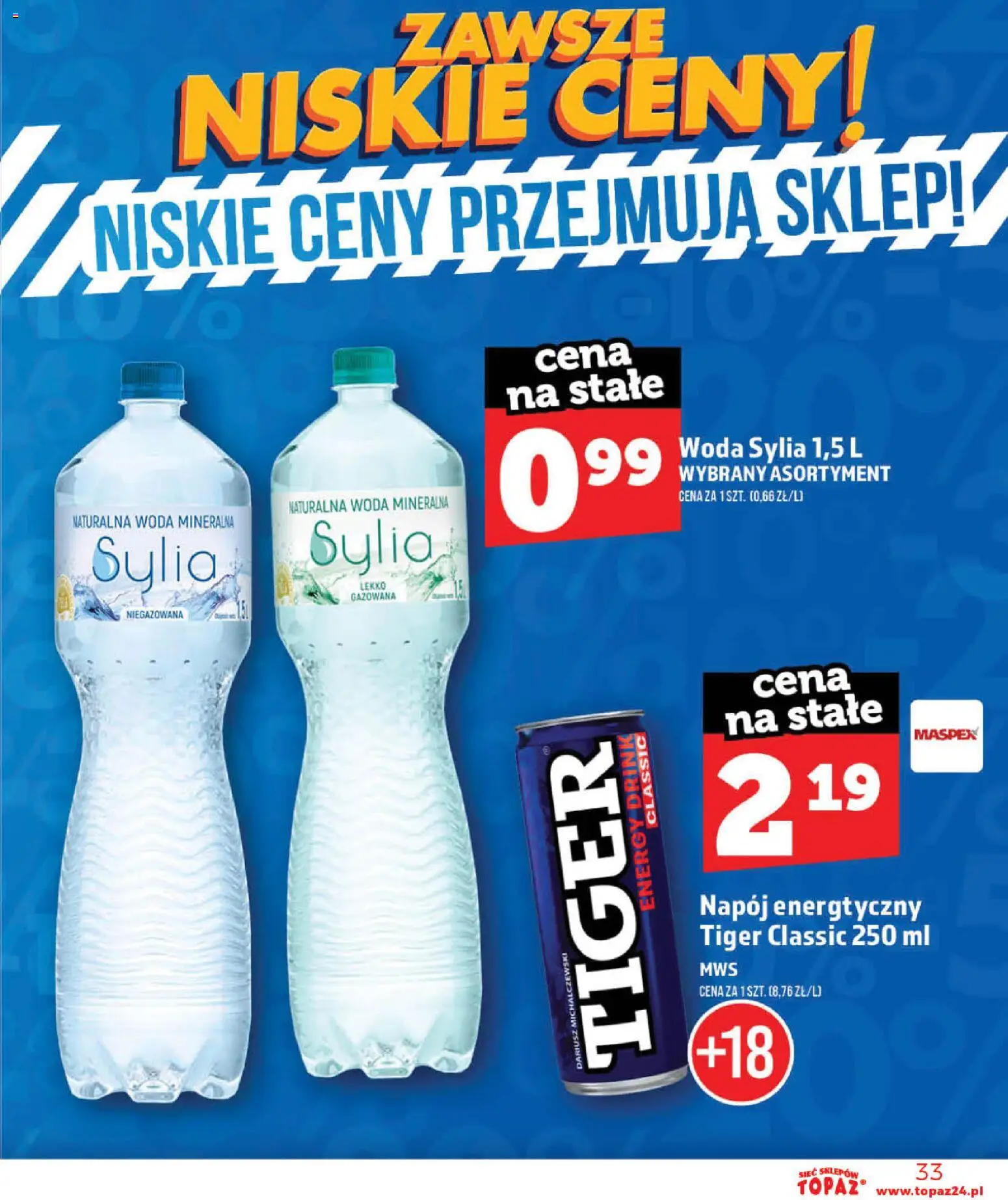 Topaz gazetka - Otwarcie Stoczek Łukowski od 30.05.2026 | Strona: 33 | Produkty: Woda