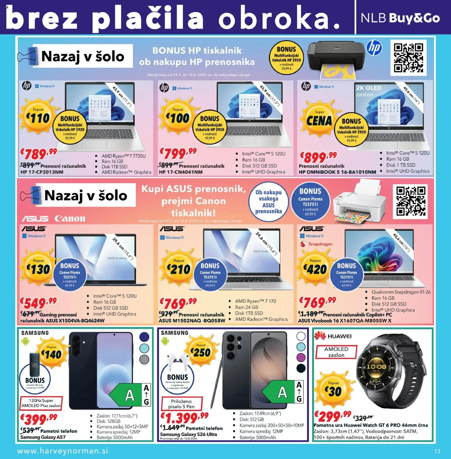 Novi Harvey Norman katalog ponudbe – veljaven od 29.07.2026 | Stran: 13
