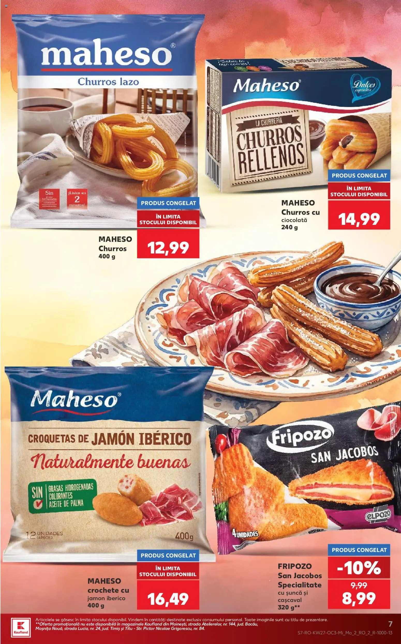 Noul catalog Kaufland – valabil de la 01.07.2026 | Pagină: 7 | Produse: Cașcaval, Ciocolată, Șuncă