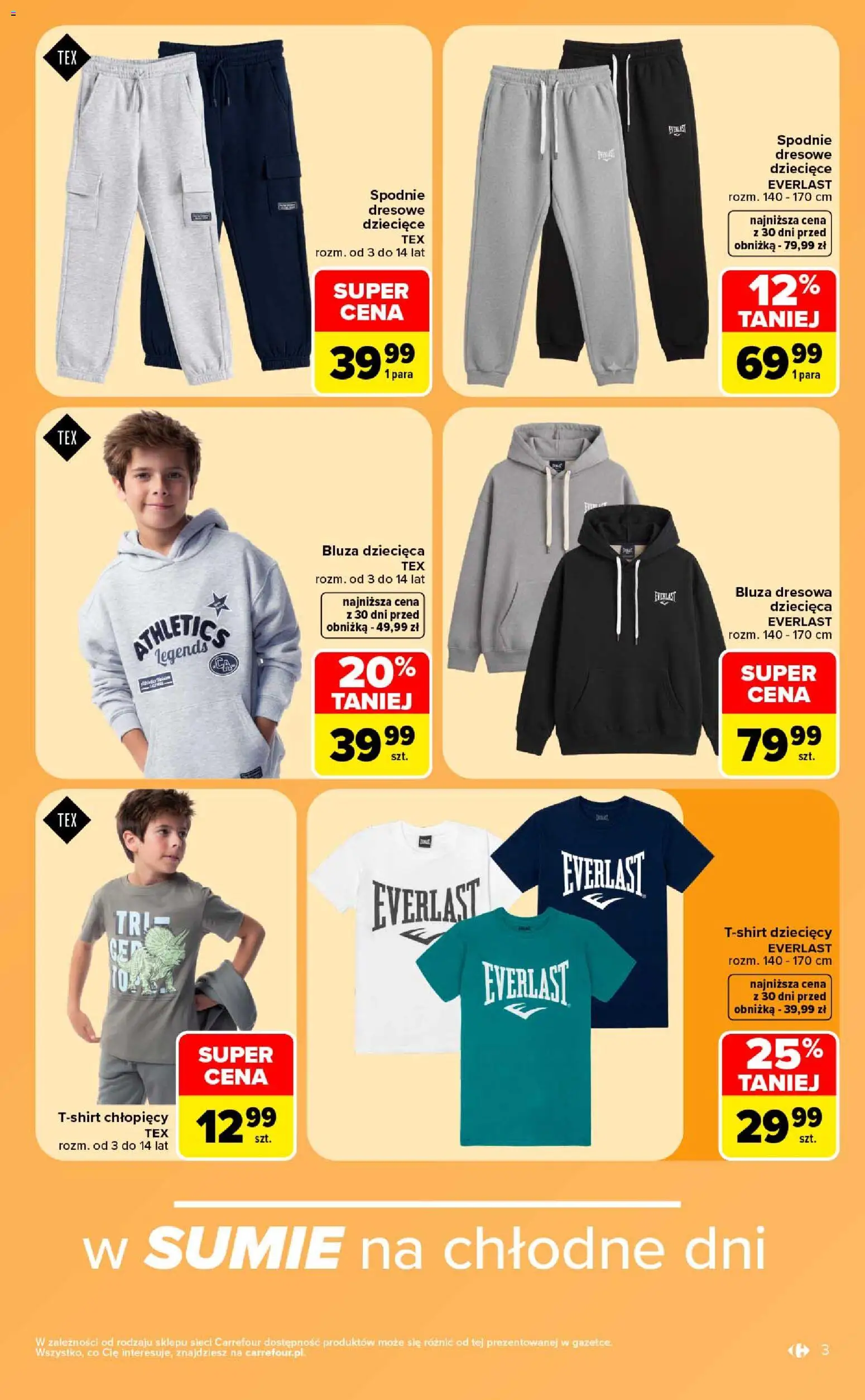 Carrefour gazetka - Same okazje od 10.08.2026 | Strona: 3 | Produkty: Spodnie