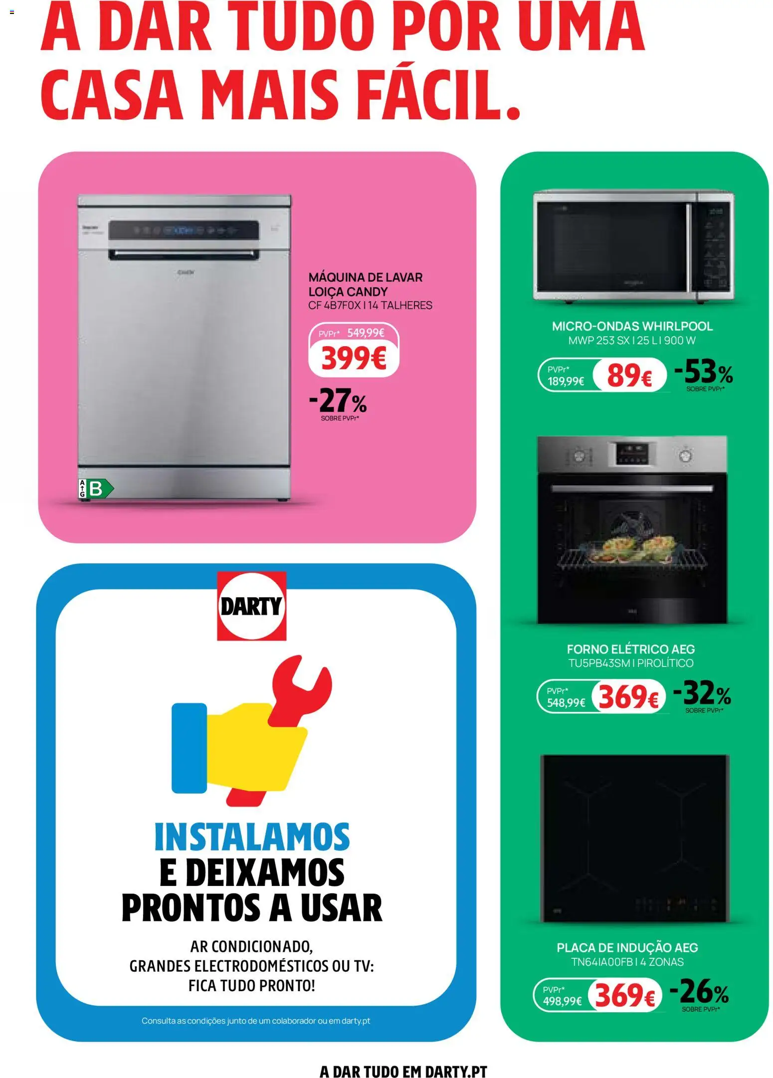Darty folheto │ válido de 27.03.2026 | Página: 4 | Produtos: Forno, Máquina de lavar, Whirlpool, Microondas