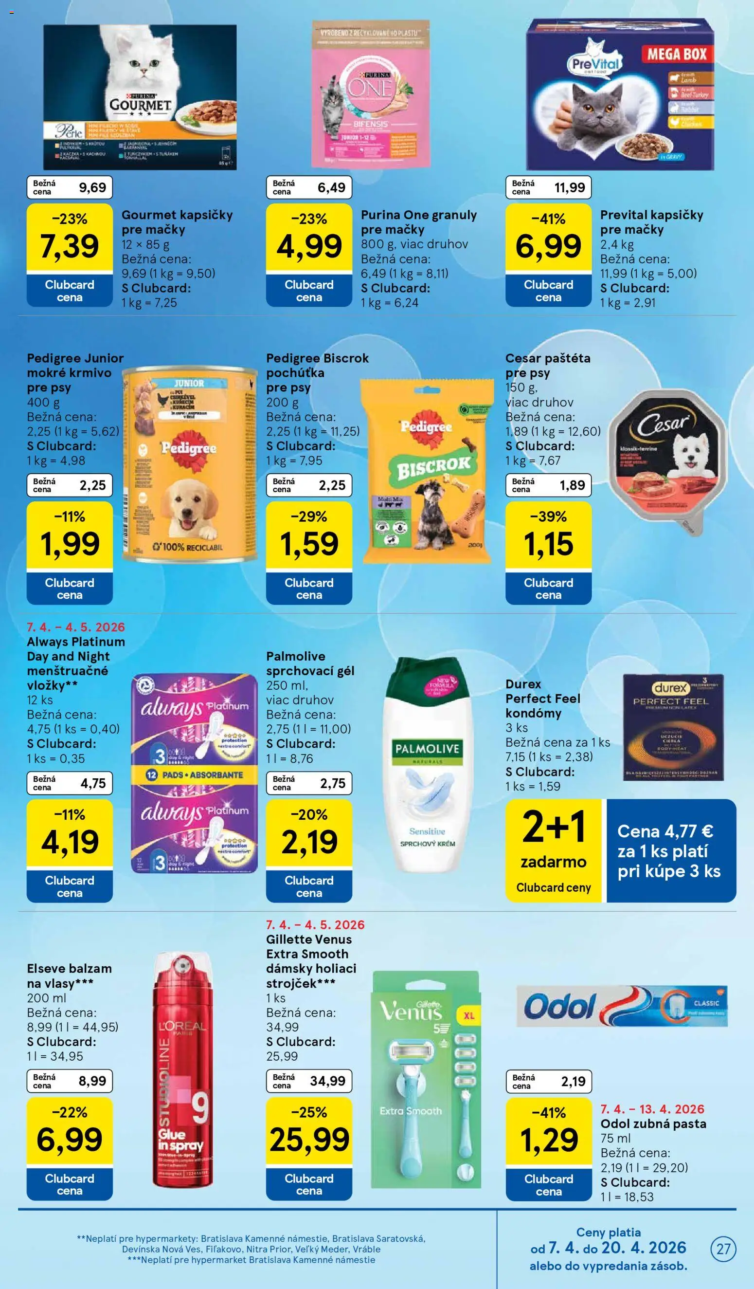 Nové Tesco akcie – leták je platný od 08.04.2026 | Strana: 27 | Produkty: Strojček, Zubná pasta, Krém
