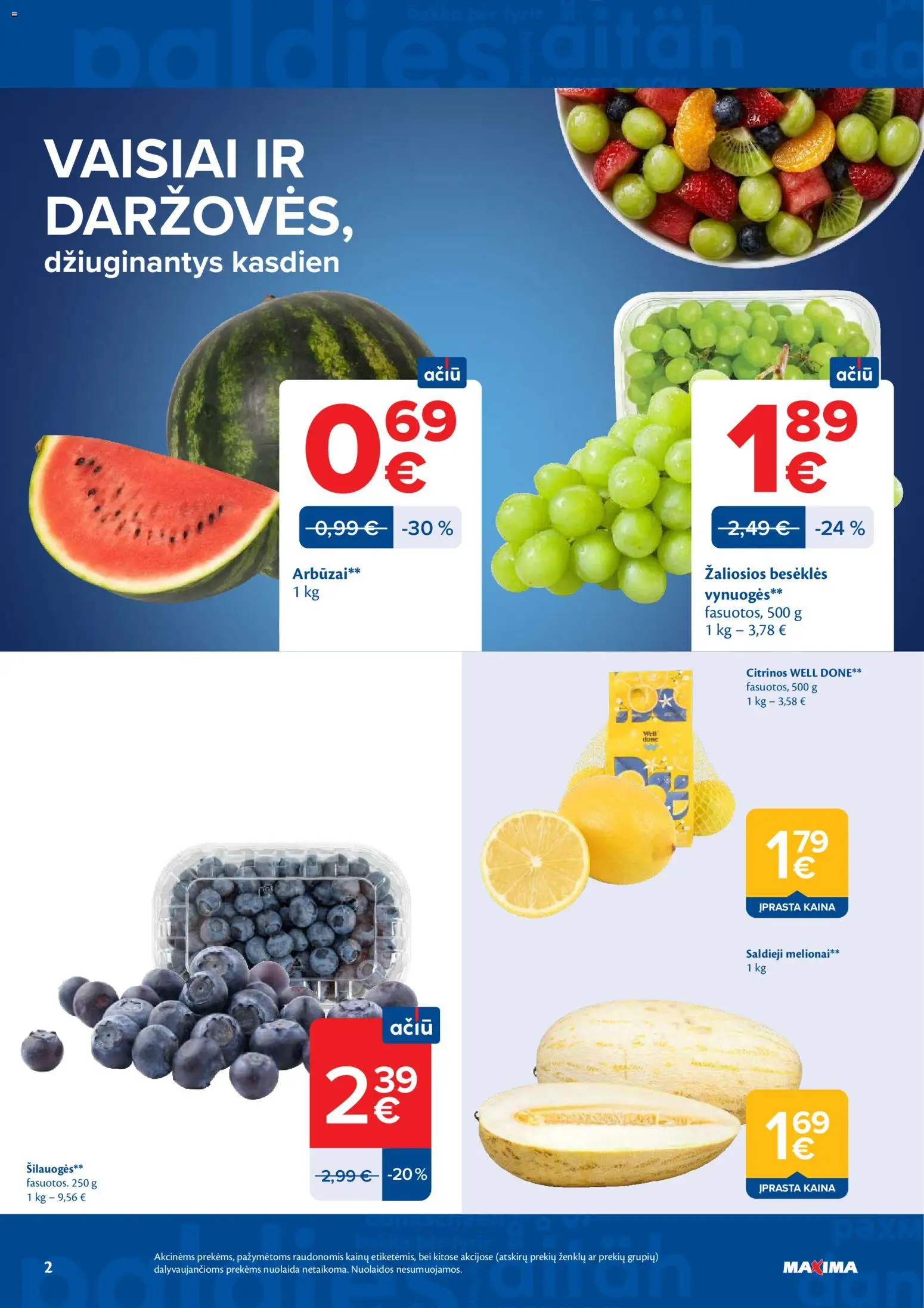 MAXIMA akcijos nuo 2026.07.07 | Puslapis: 2 | Prekių: Šilauogės, Vynuogės