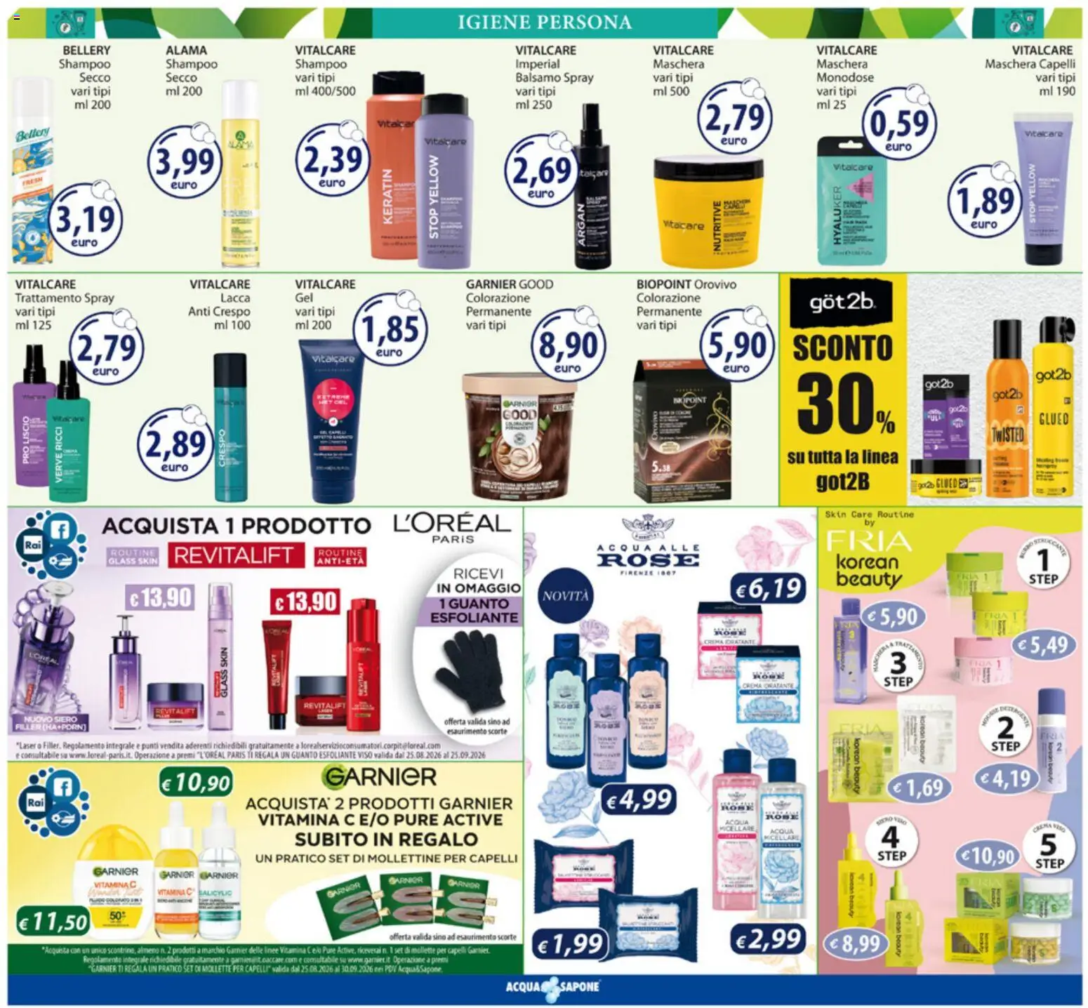 Volantino Acqua e Sapone del 24/08/2026 | Pagina: 8 | Prodotti: Balsamo, Crema, Sapone, Acqua
