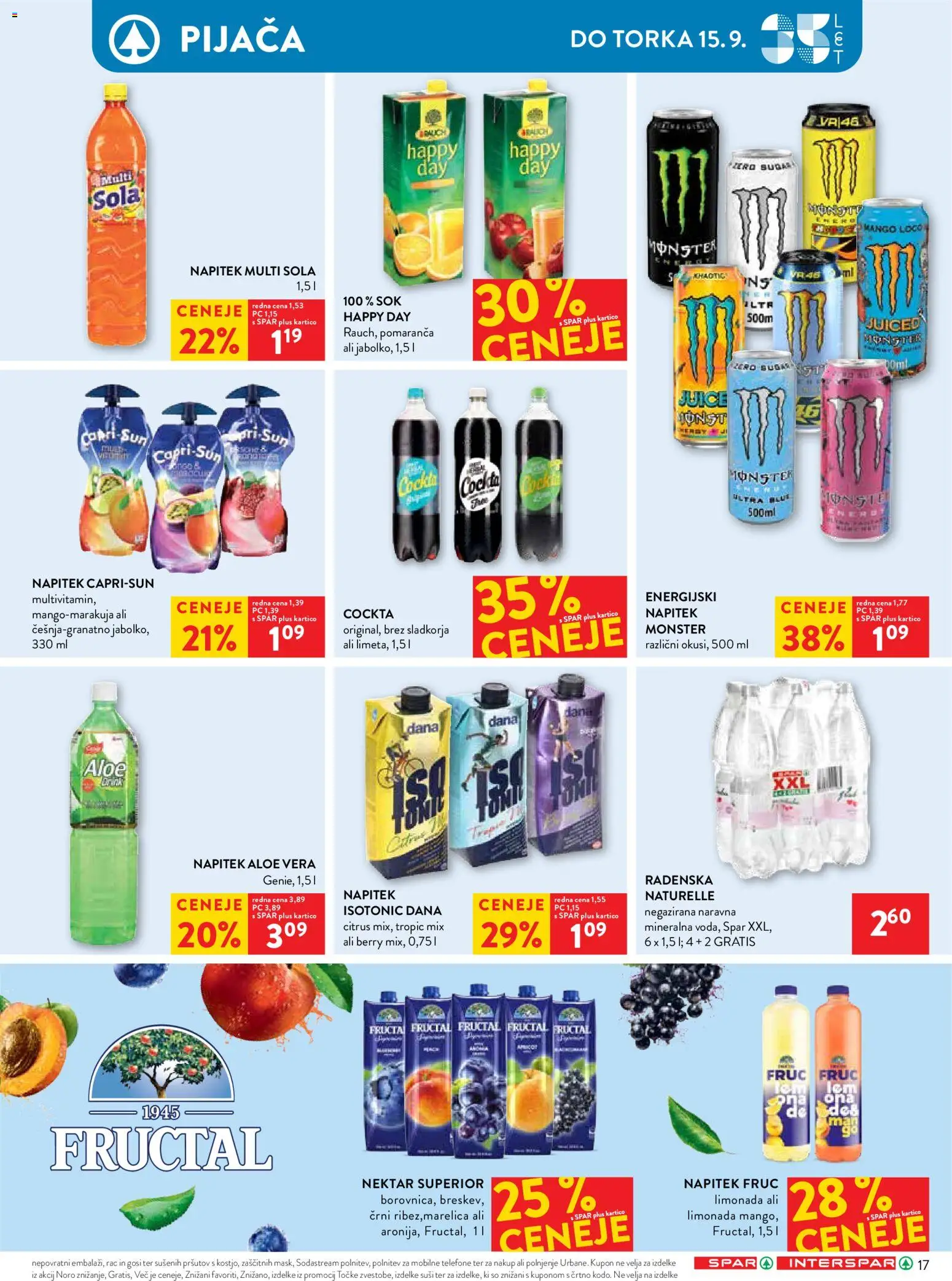 Novi Spar katalog ponudbe – veljaven od 09.09.2026 | Stran: 29 | Izdelki: Limonada, Suši, Sok, Mango
