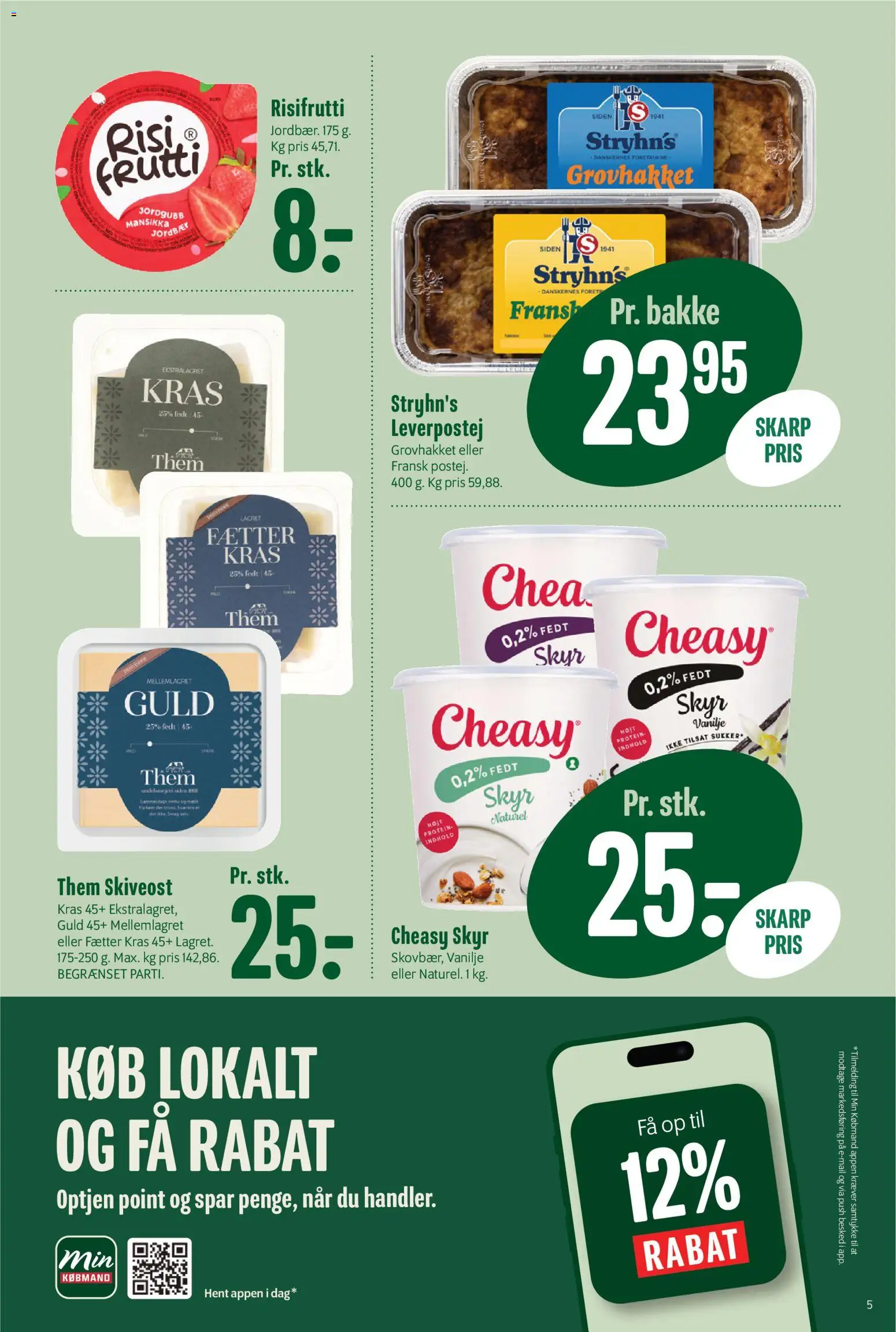 Min Købmand tilbudsavis – gyldig fra 14/08/2026 | Side: 5 | Produkter: Leverpostej, Skiveost, Sukker, Vanilje