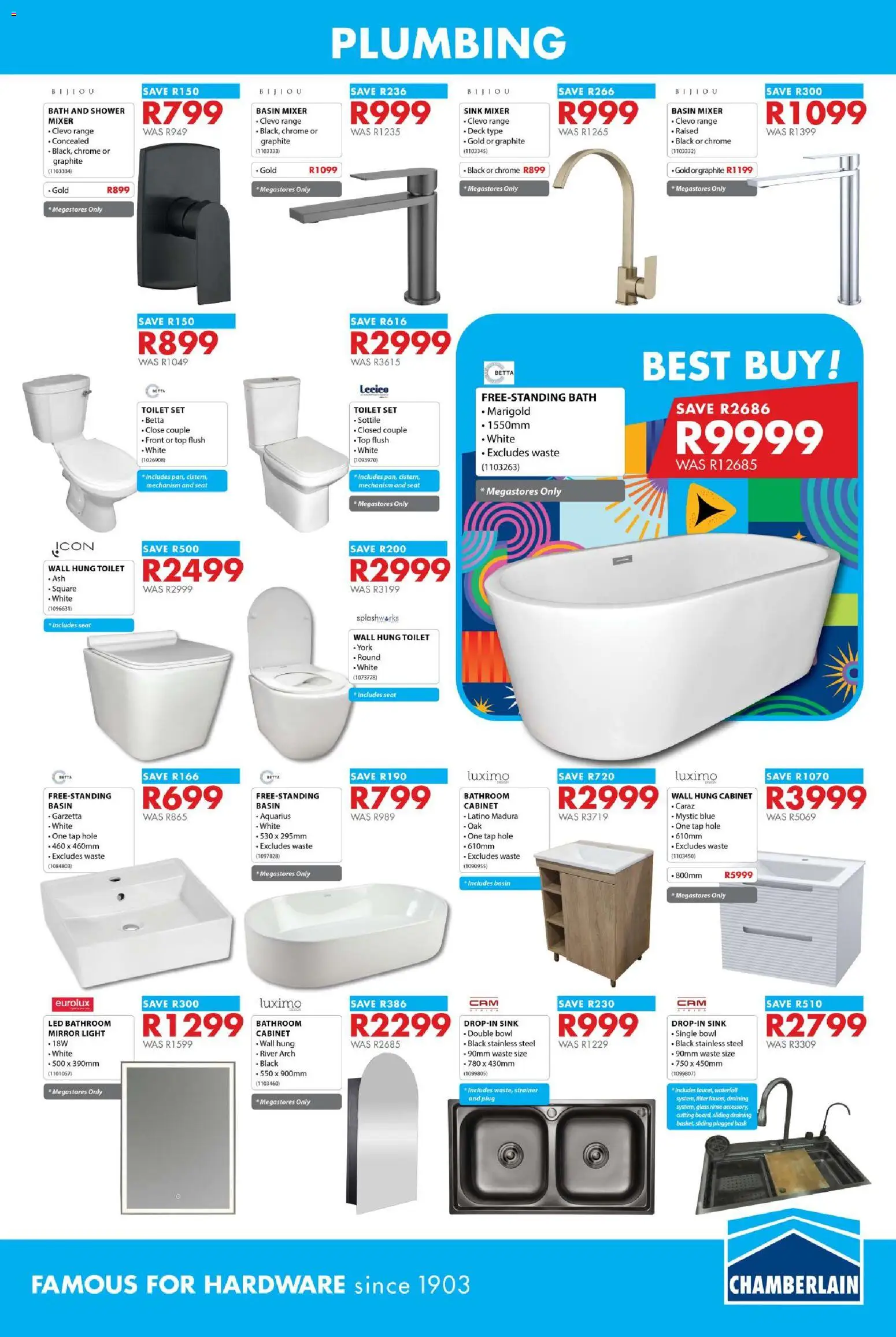 New Chamberlain catalogue – valid from 21.05.2026 | Page: 17 | Products: Bath, Shower, Mirror, Tap