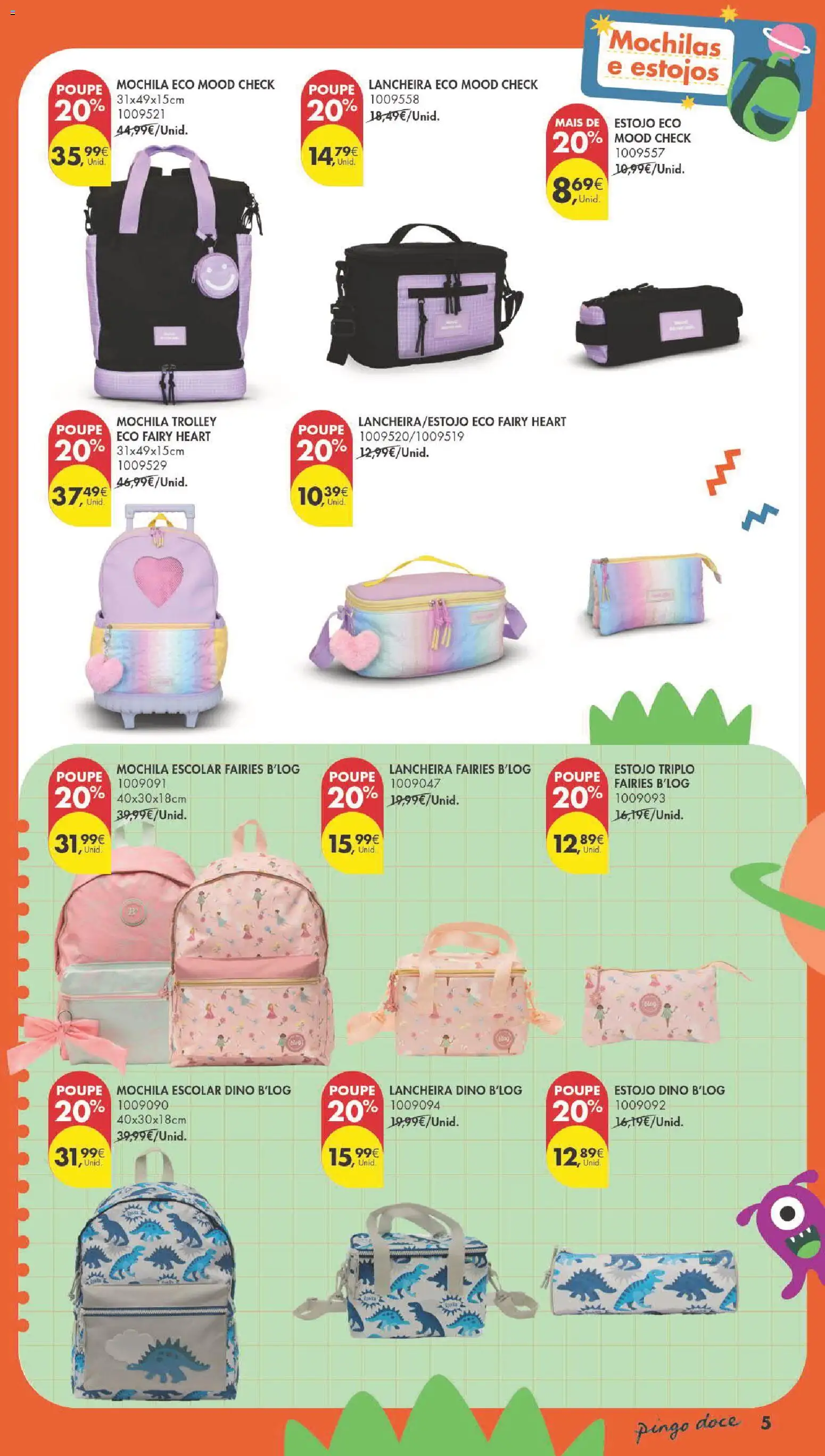 Pingo Doce Regresso às Aulas 2026 Hipers │ válido de 04/08/2026 | Página: 5 | Produtos: Mochila, Mochilas